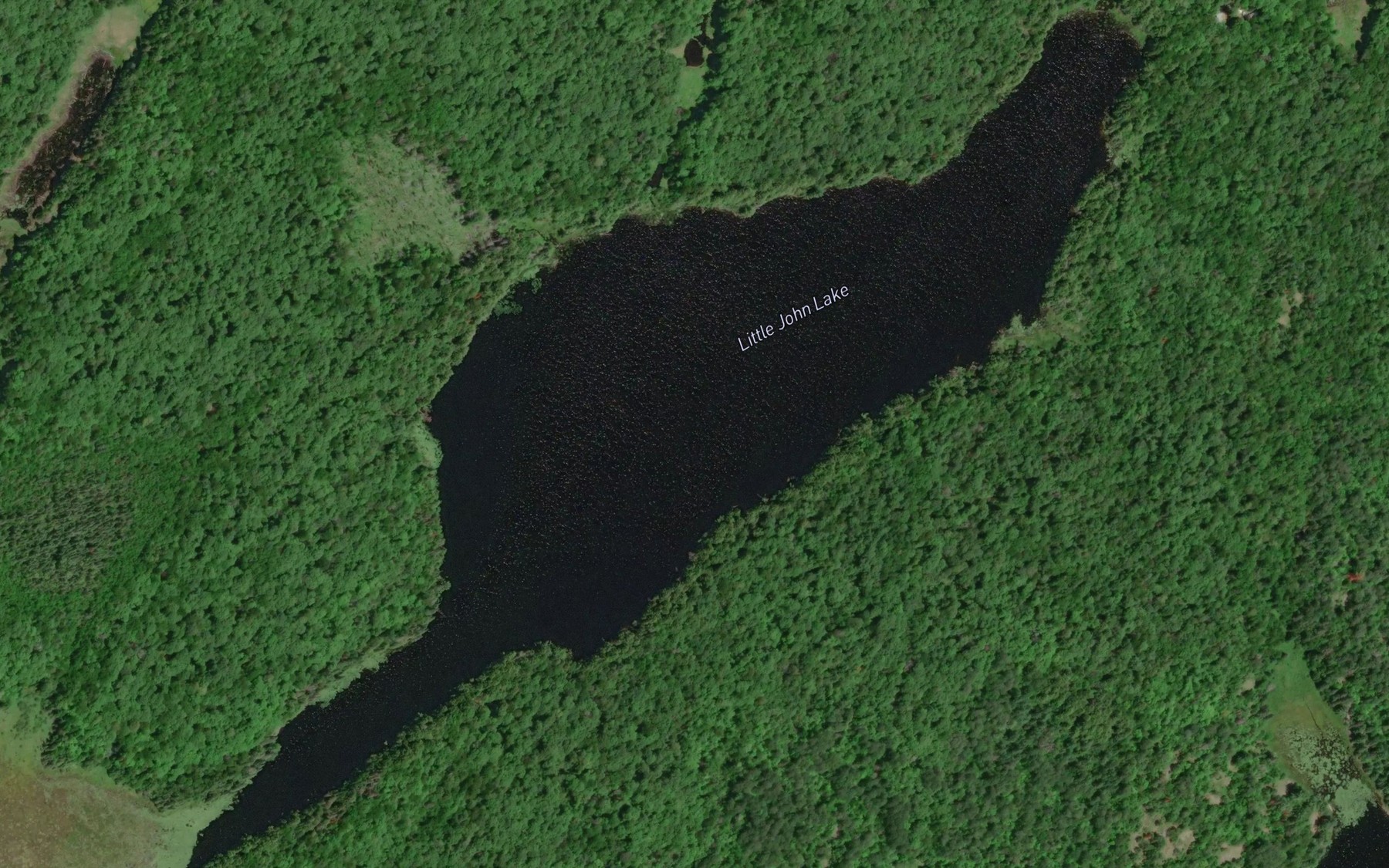 Satellite map of the Little John Lake