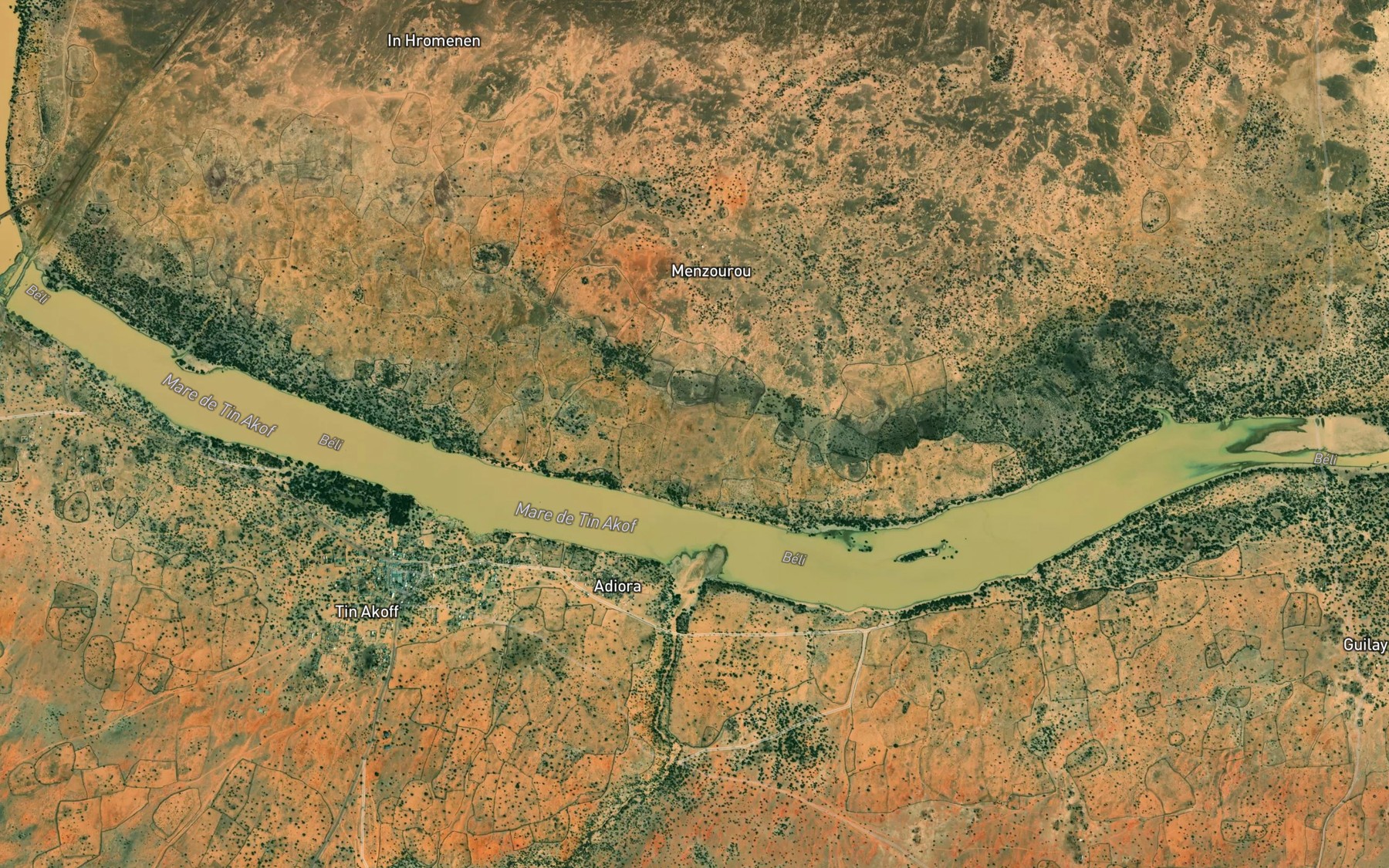 Satellite map of the Ti-n-Akof