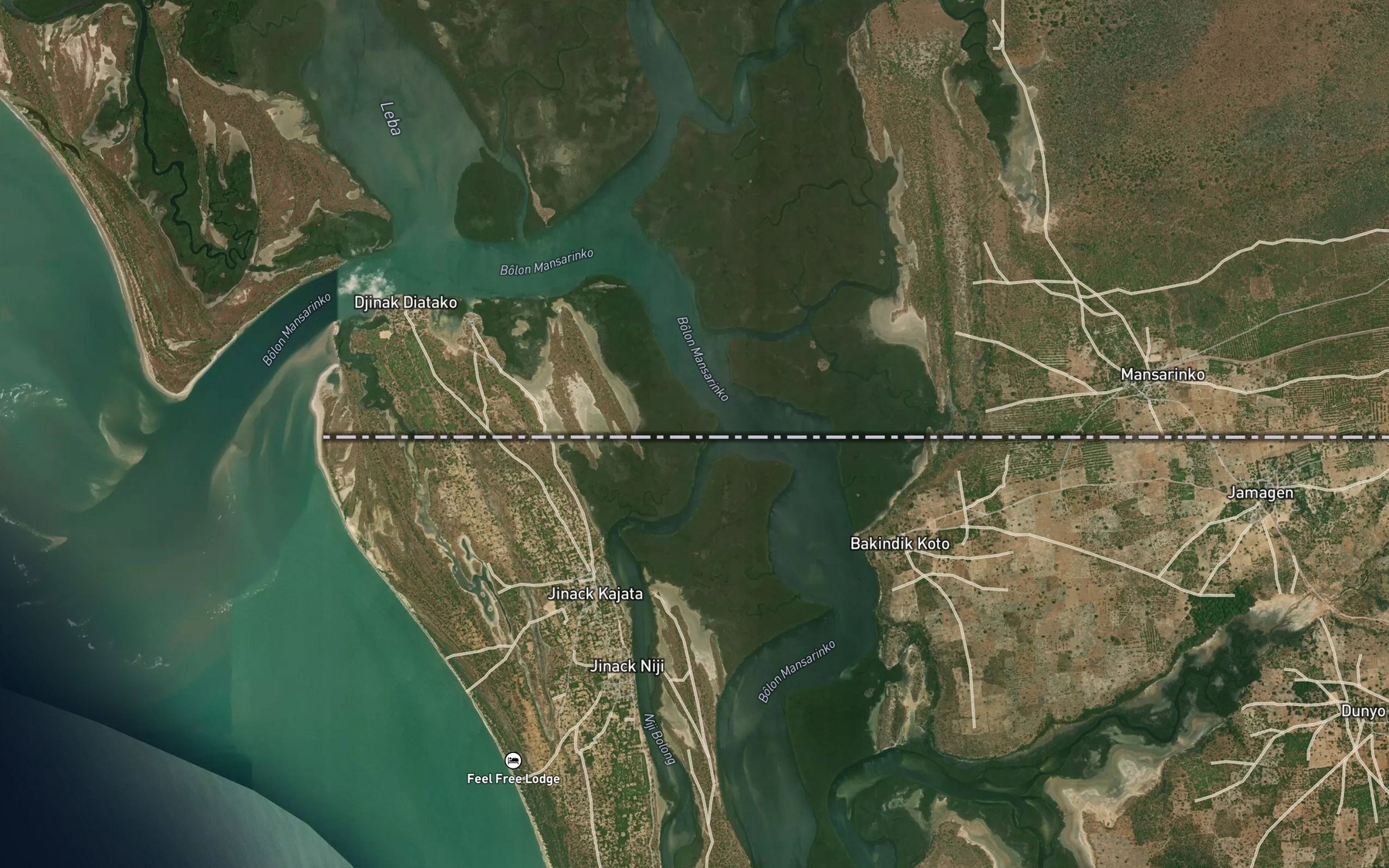 Satellite map of the Niji Bolon