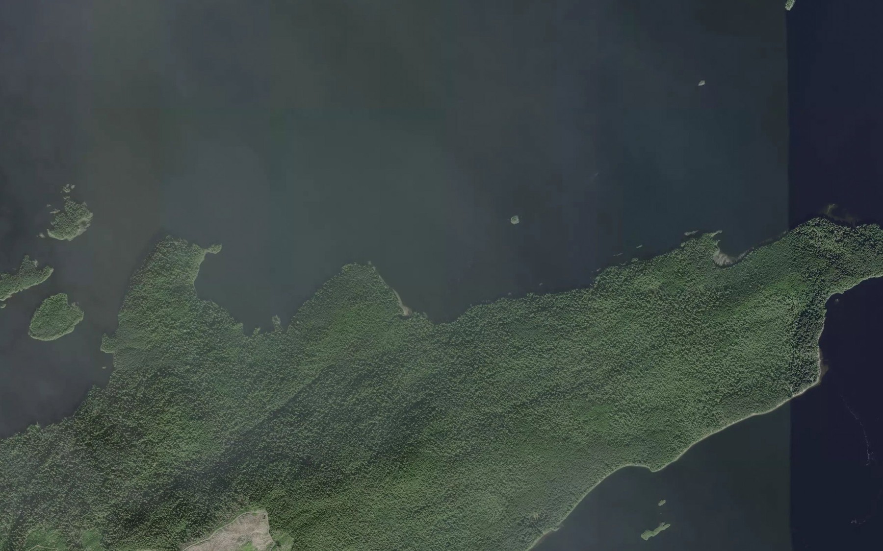 Satellite map of the Yestalton Bay