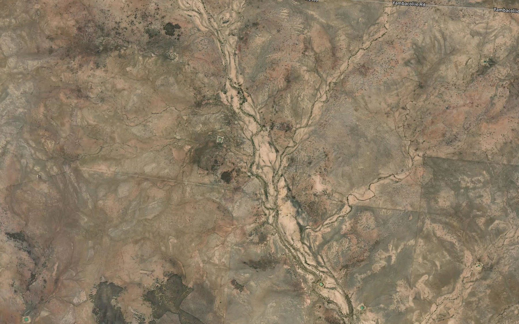 Satellite map of the Bendigo Creek