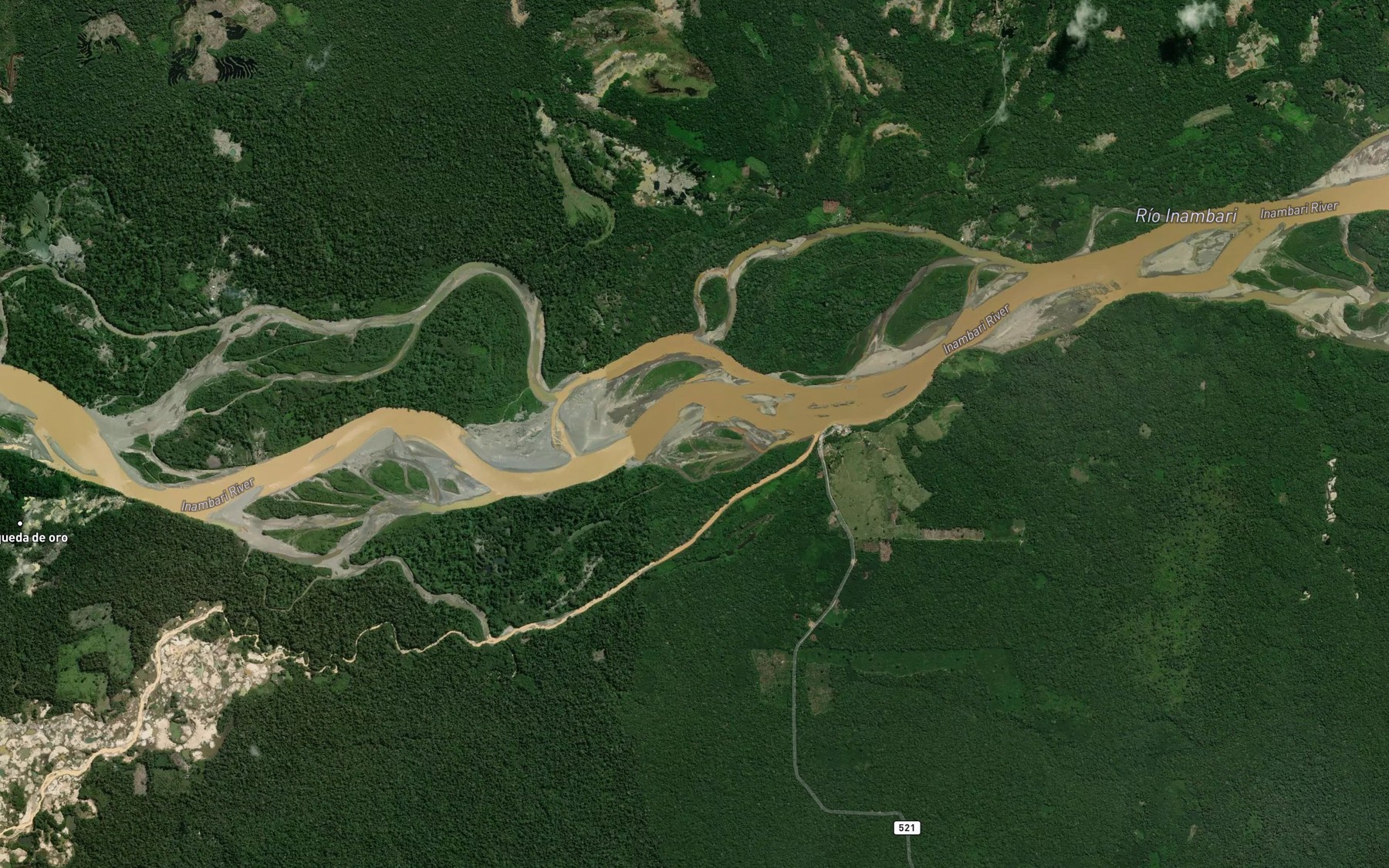 Satellite map of the Rio Huacamayo