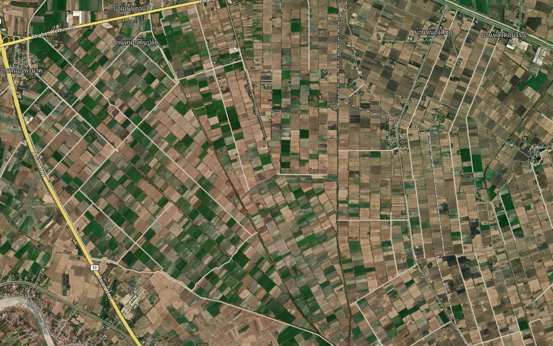 Satellite map of the Khlong Rabai Nueng Khwa