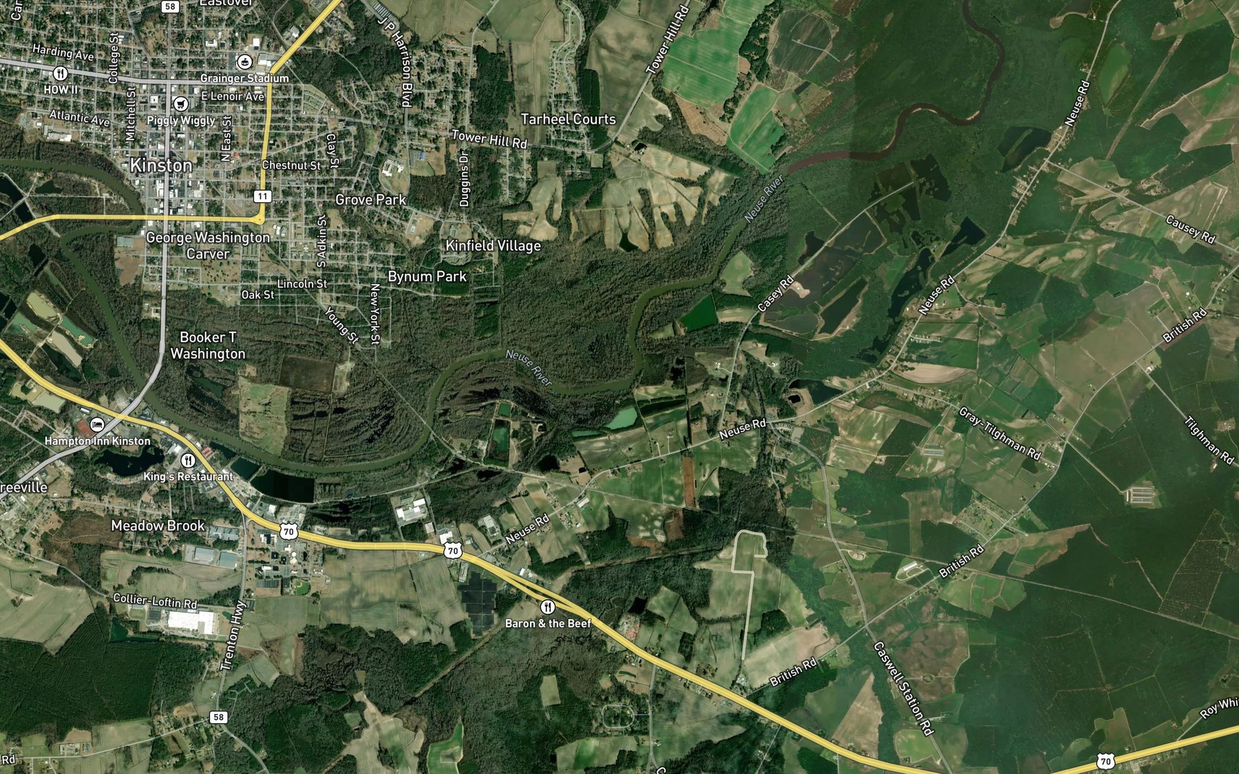 Satellite map of the Spot 7