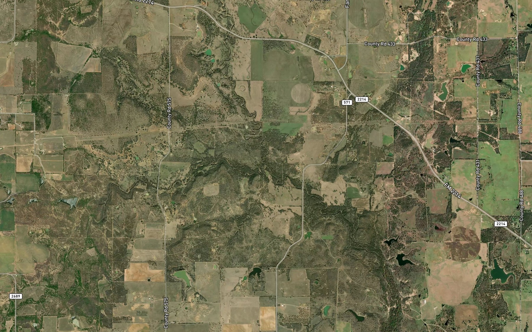 Satellite map of the Nash Creek