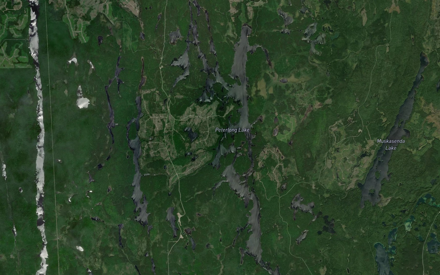 Satellite map of the Peterlong Lake