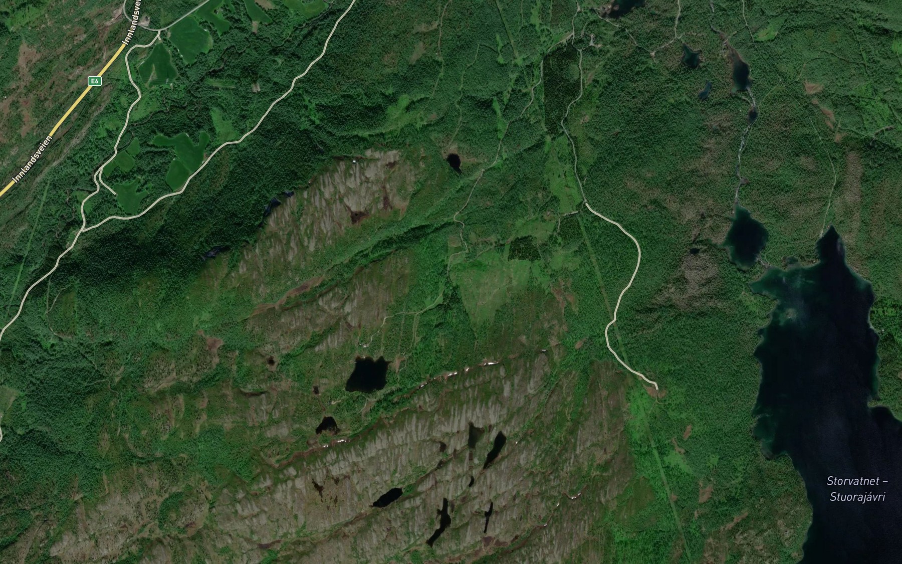 Satellite map of the Bergelva
