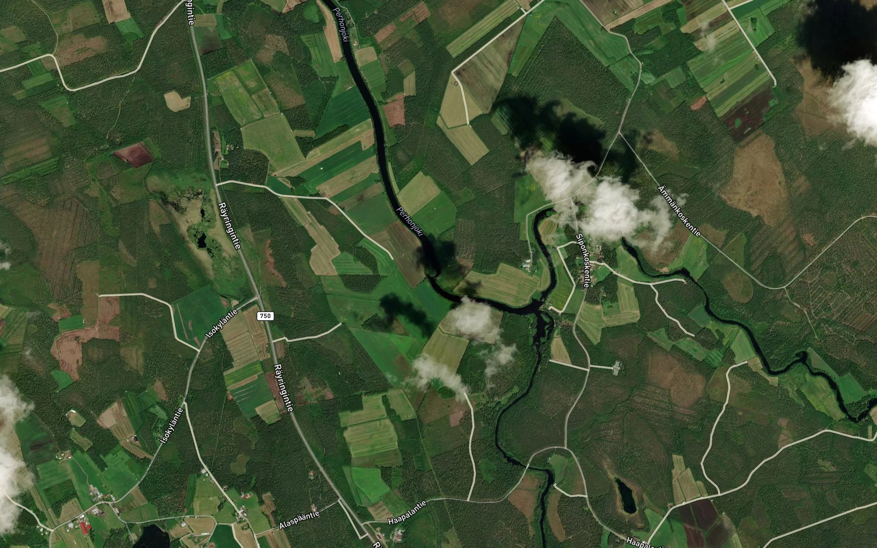 Satellite map of the Mustaniva