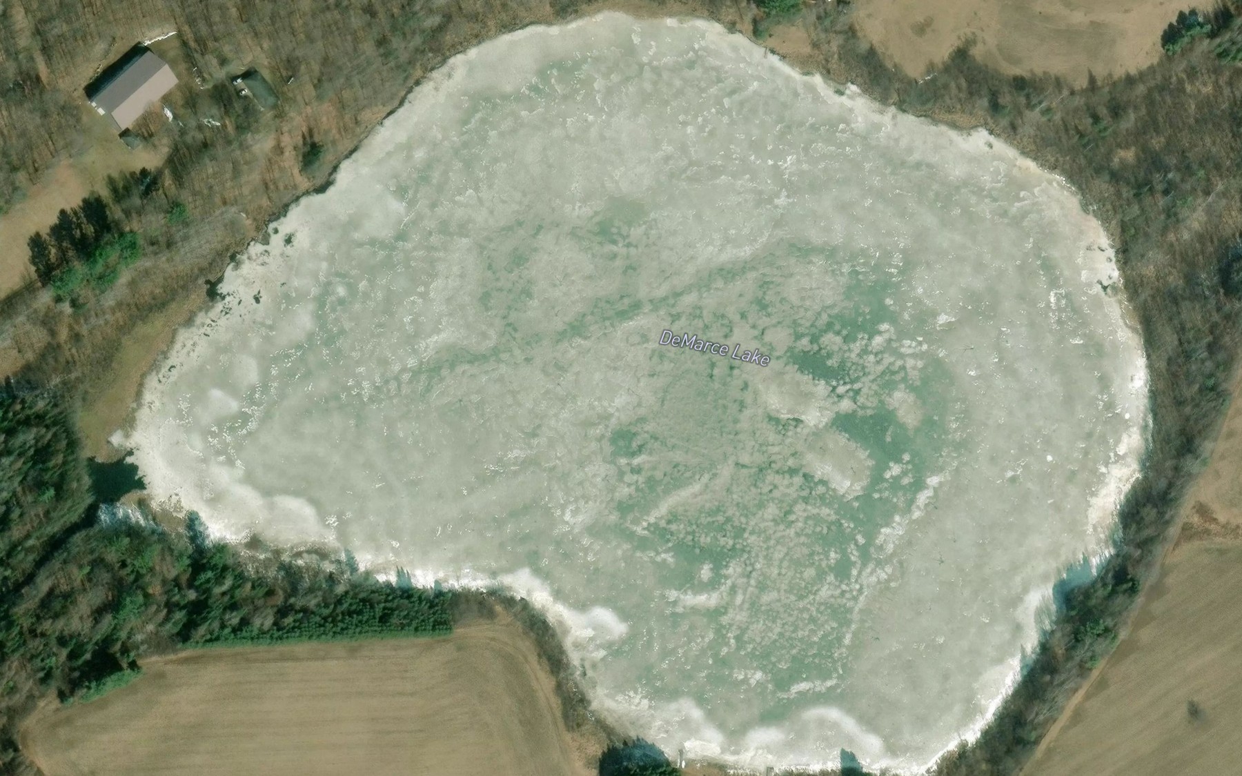 Satellite map of the De Marce Lake