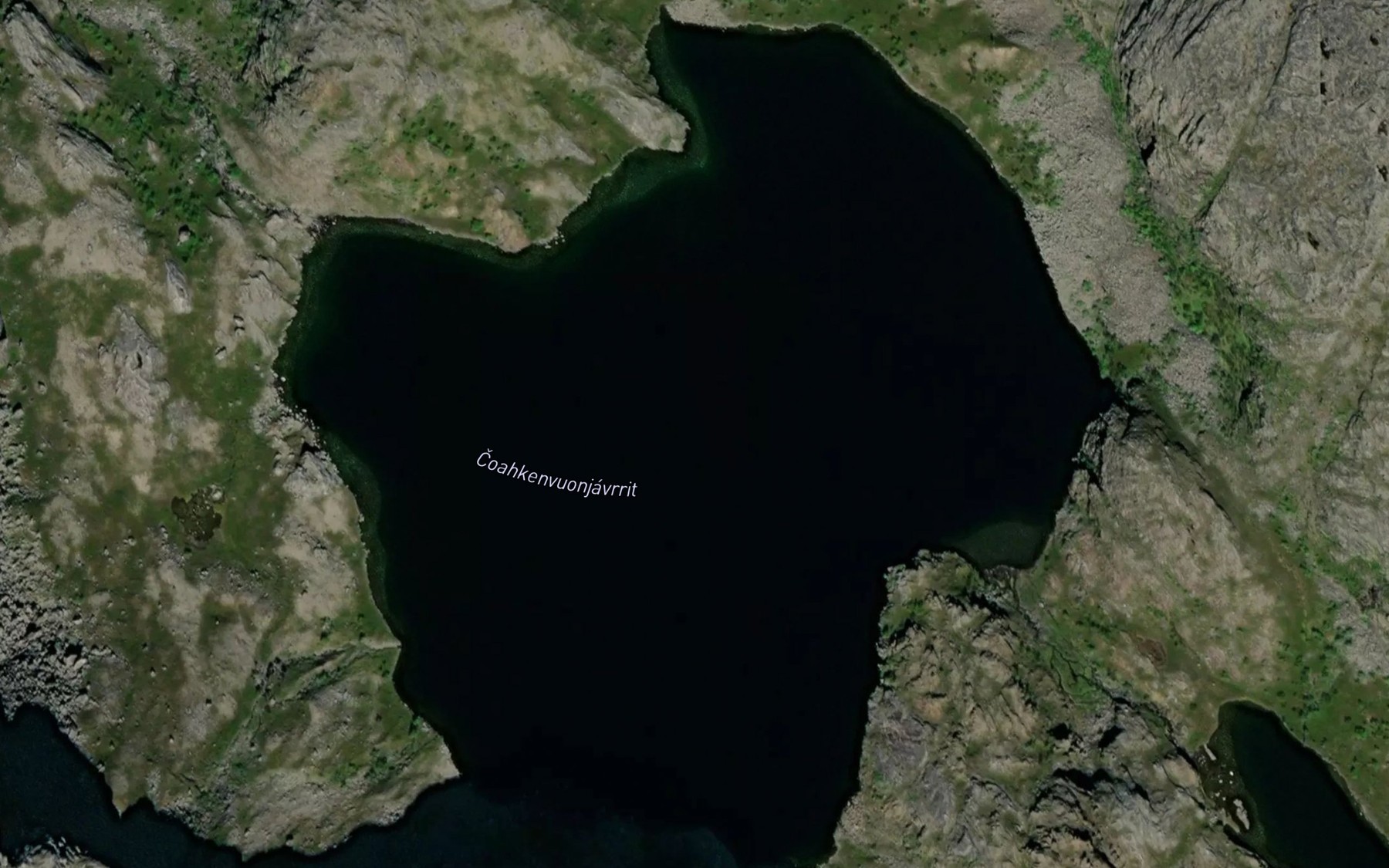 Satellite map of the Coakkevuonjavrit