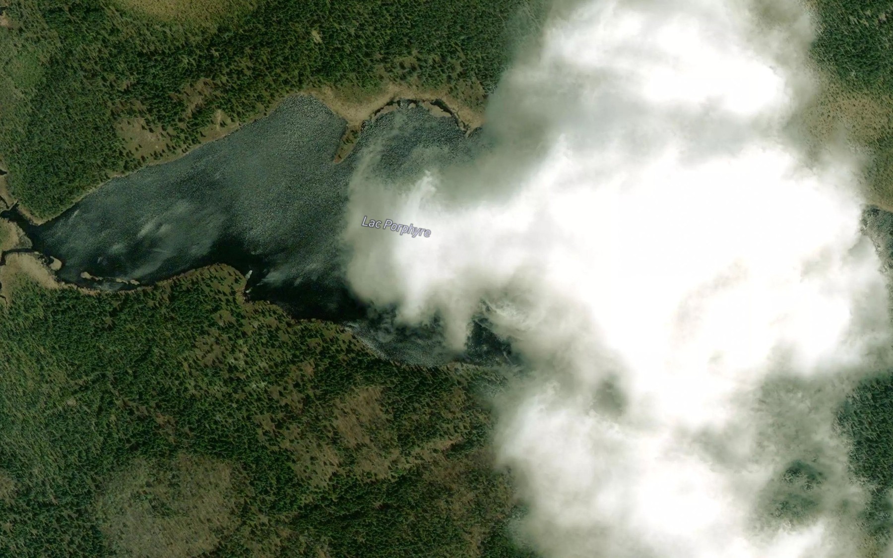 Satellite map of the Lac Porphyre
