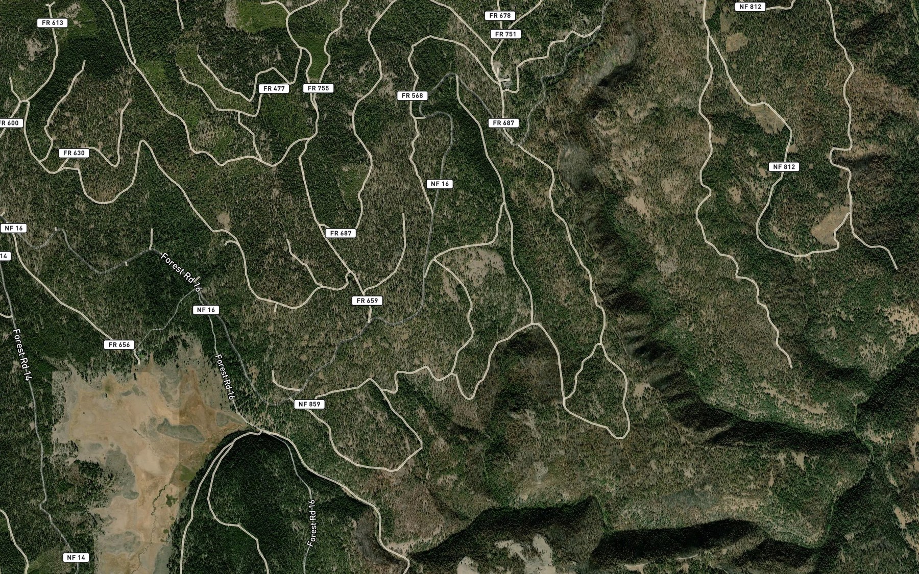 Satellite map of the Winegar Spring