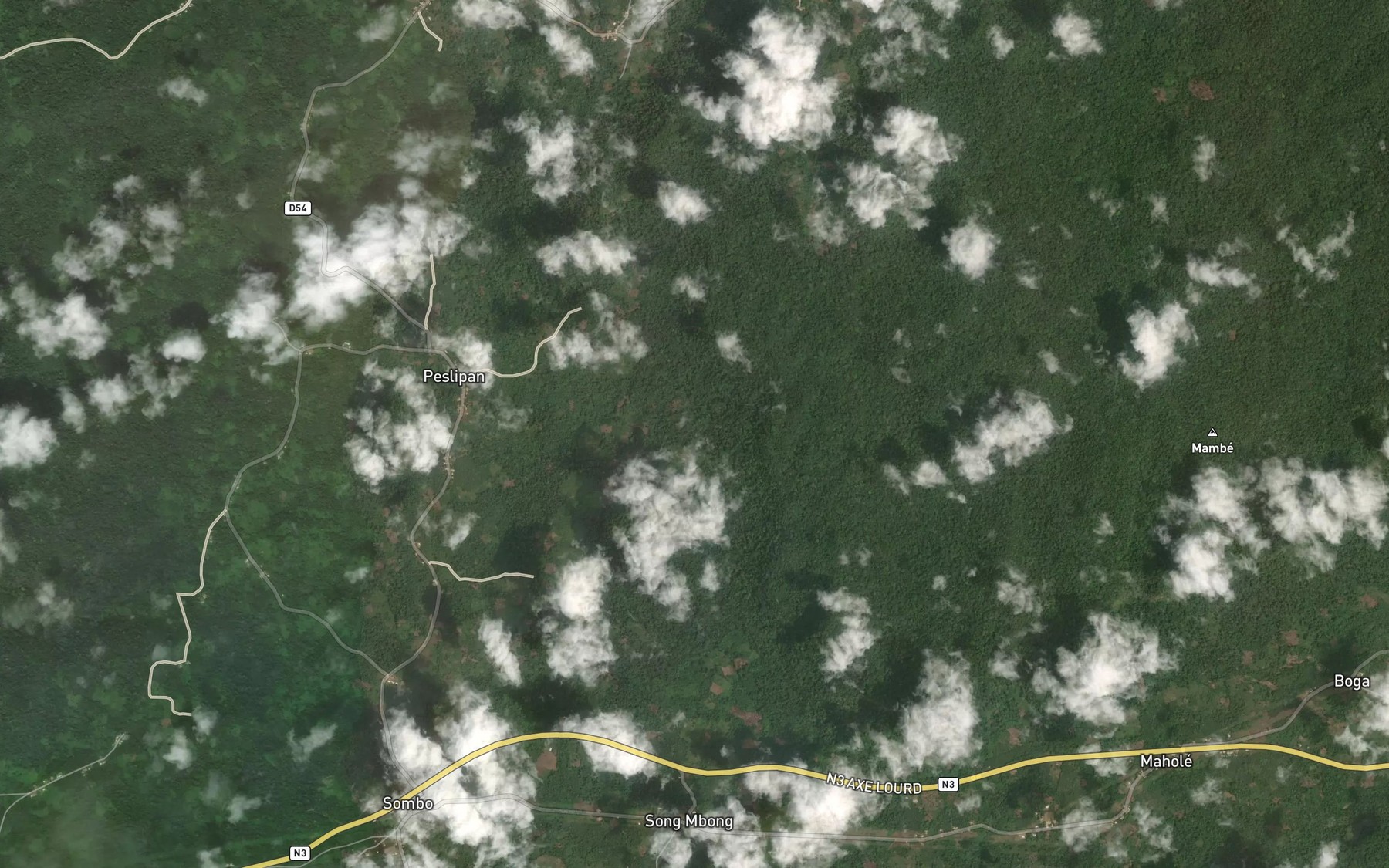 Satellite map of the Mbegde