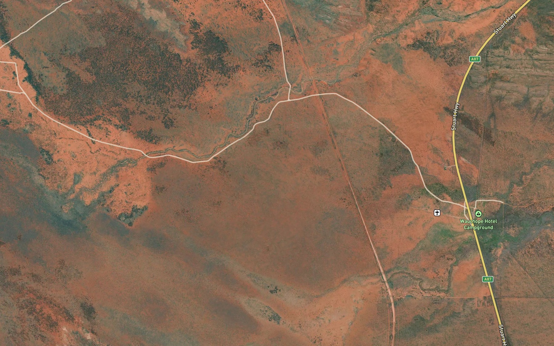 Satellite map of the Halstead Creek