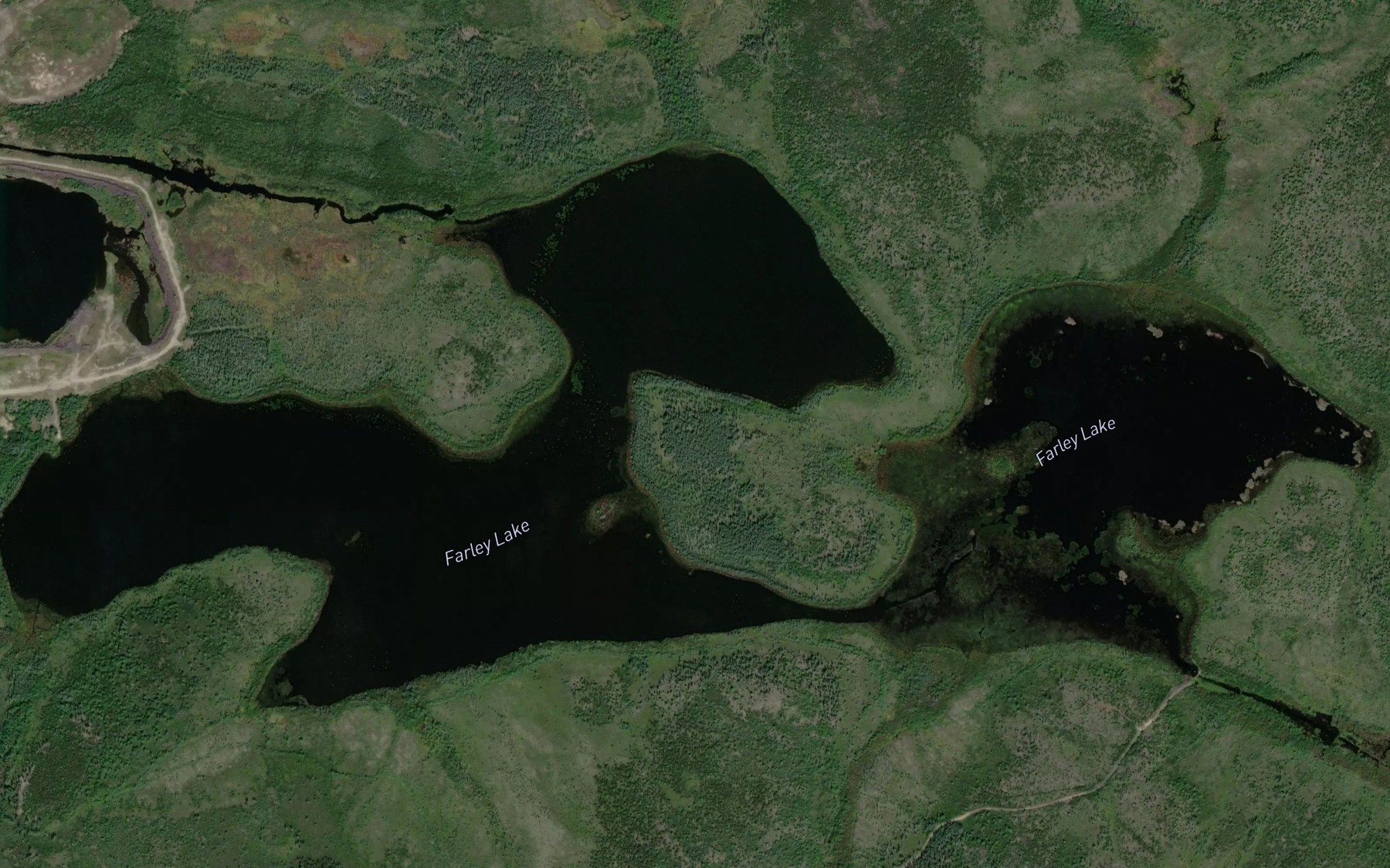 Satellite map of the Farley Lake