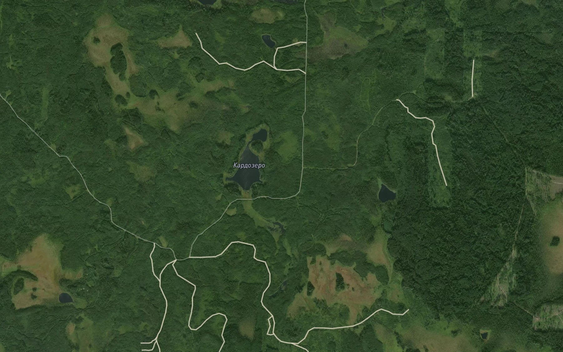 Satellite map of the Ozero Kardozero