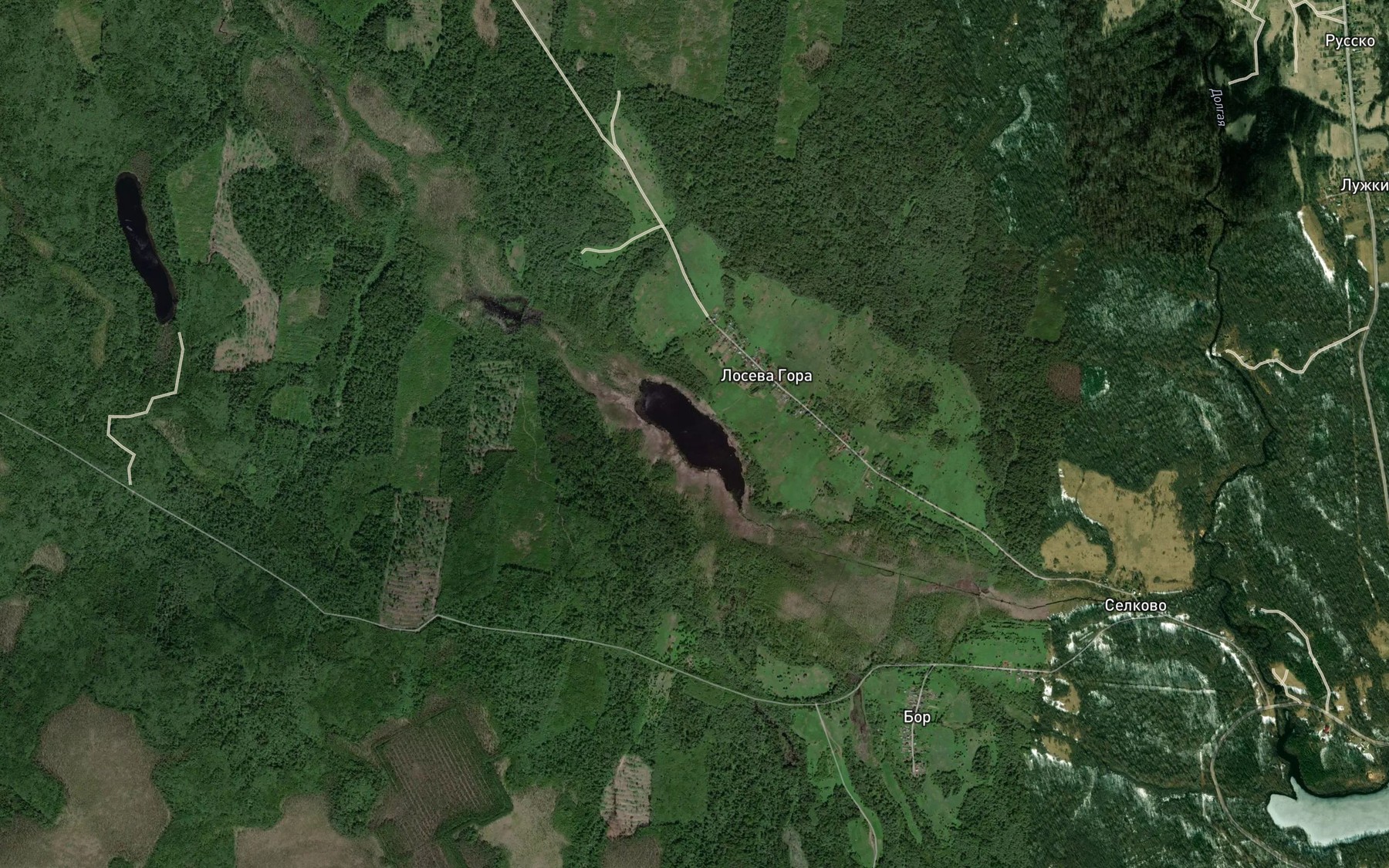 Satellite map of the Ozero Strezhino