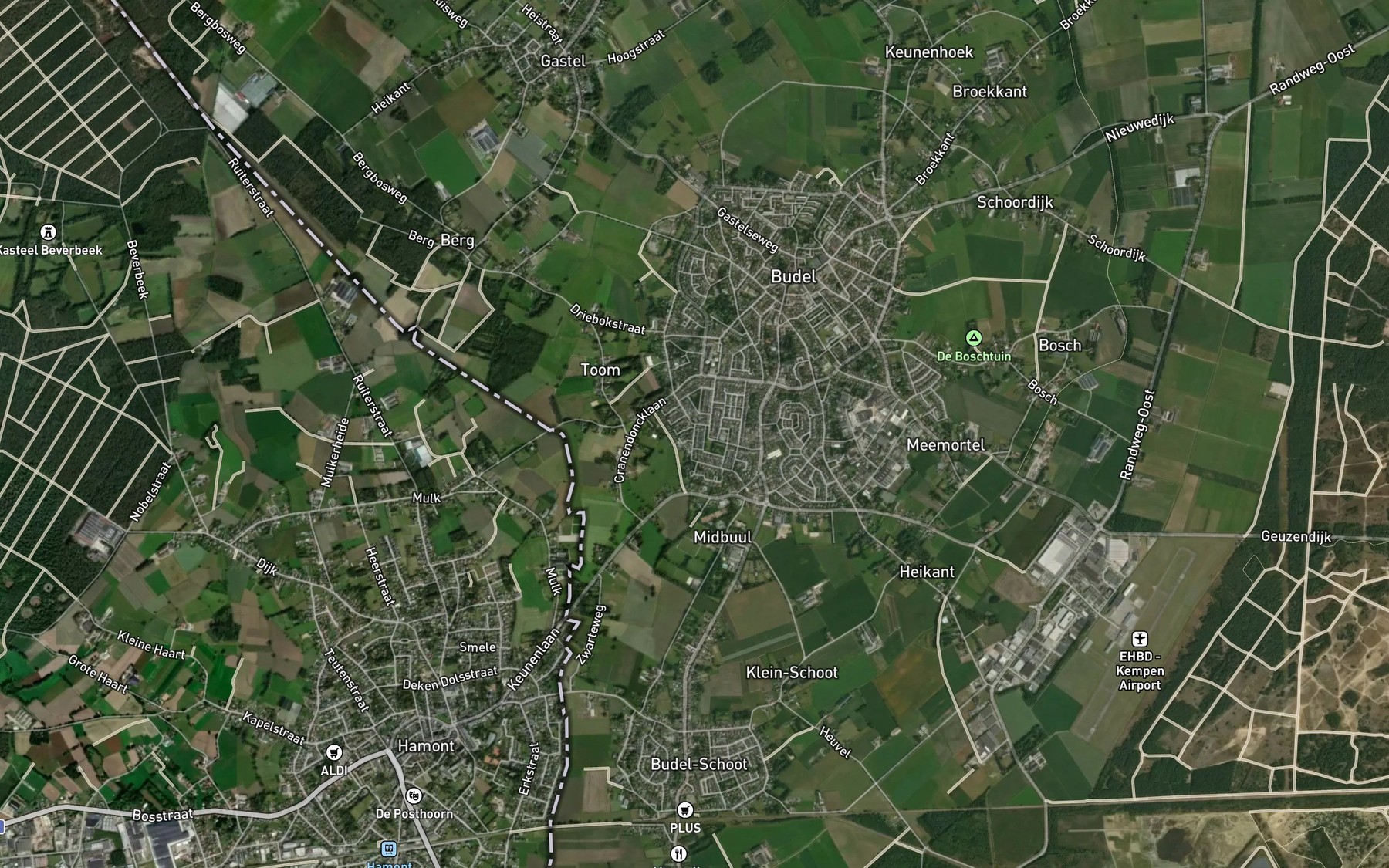 Satellite map of the Erkbeek