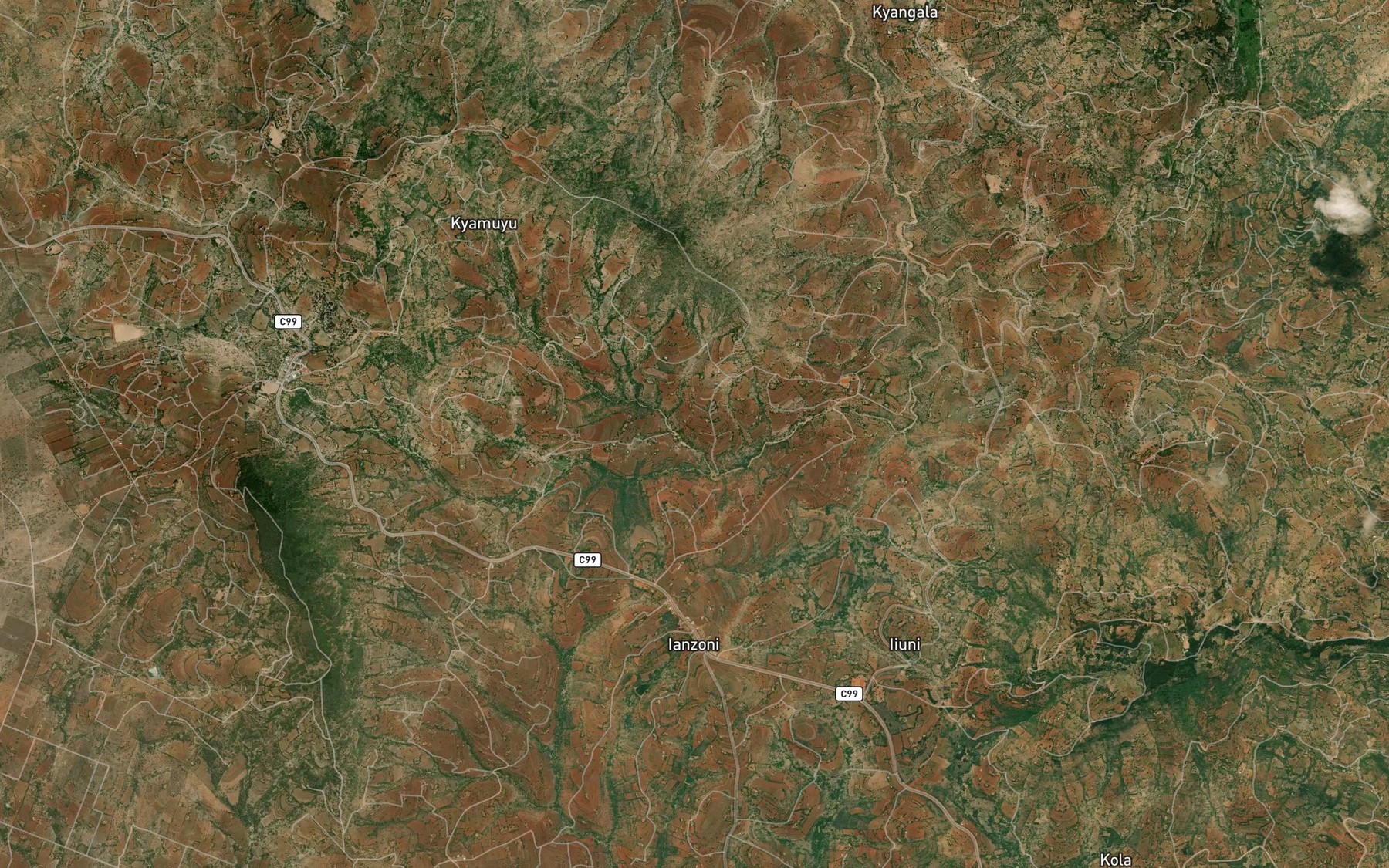 Satellite map of the Ndios Dam