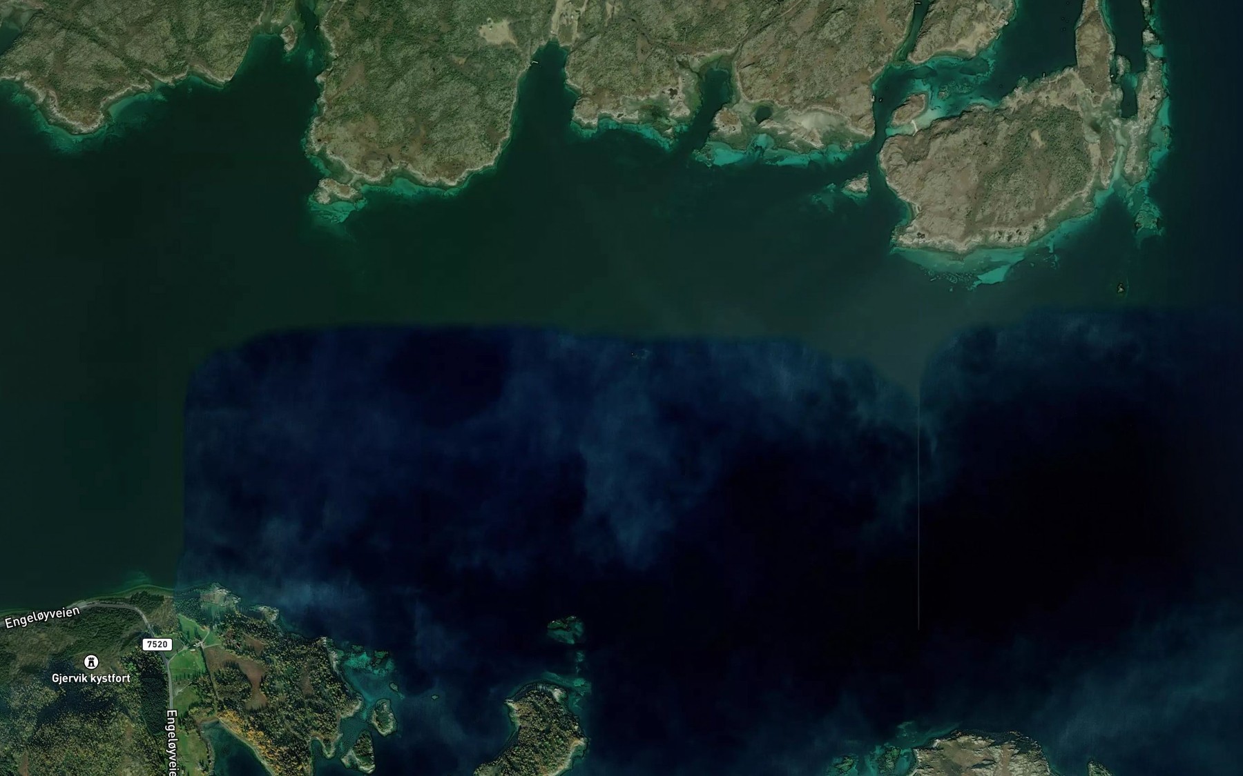 Satellite map of the Langgrunnen