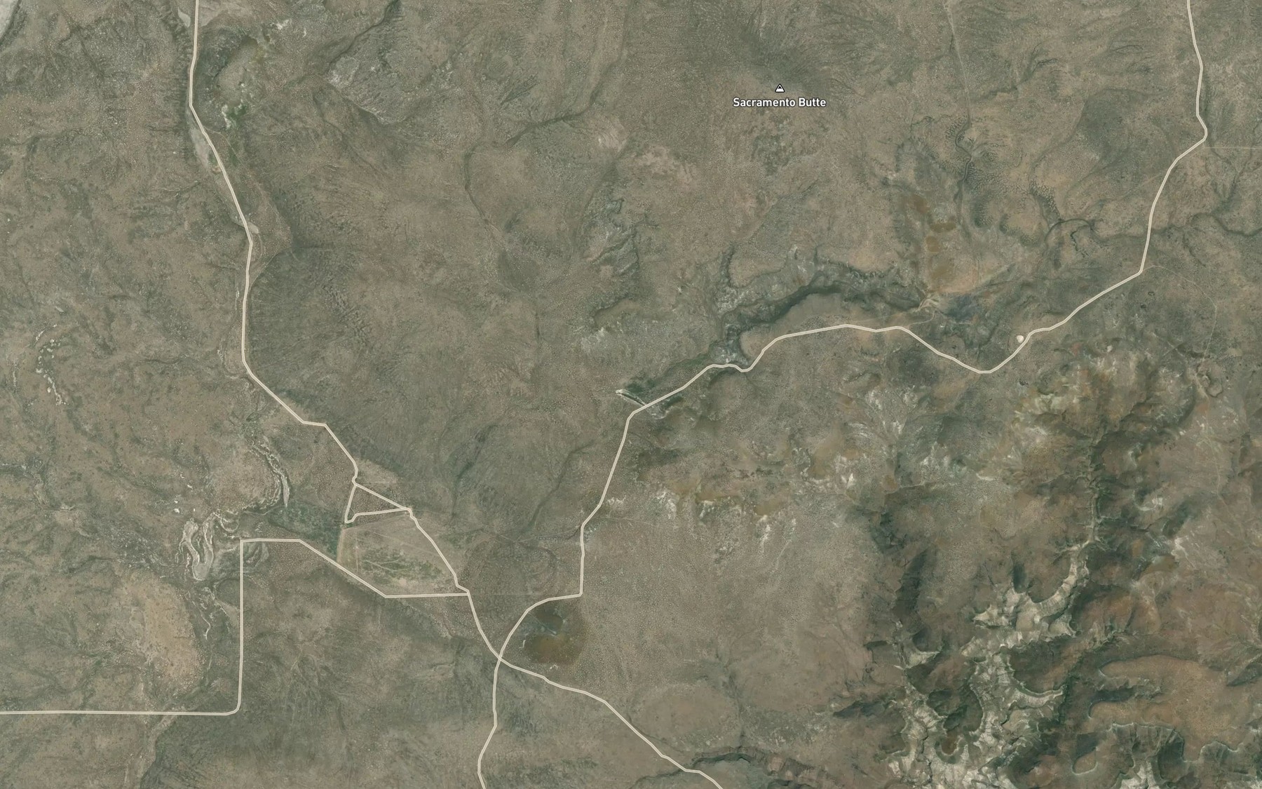 Satellite map of the Lower Clark Reservoir