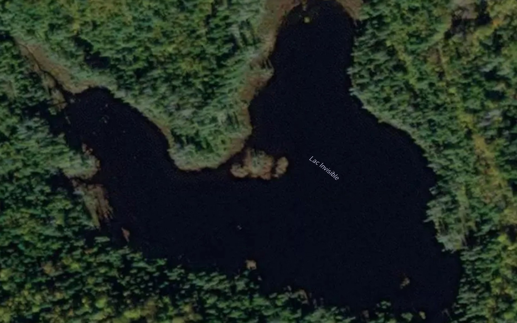 Satellite map of the Lac Invisible
