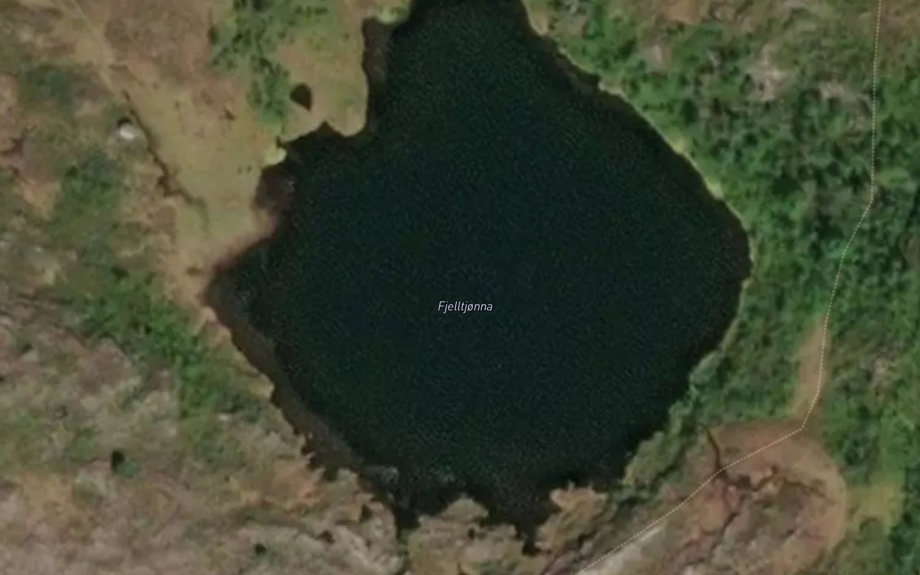 Satellite map of the Tjorna