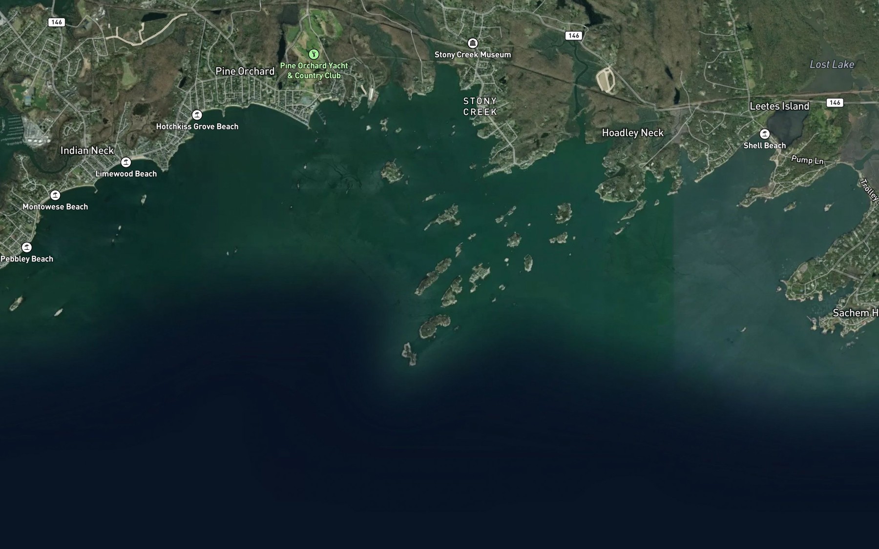 Satellite map of the Kidd Harbor