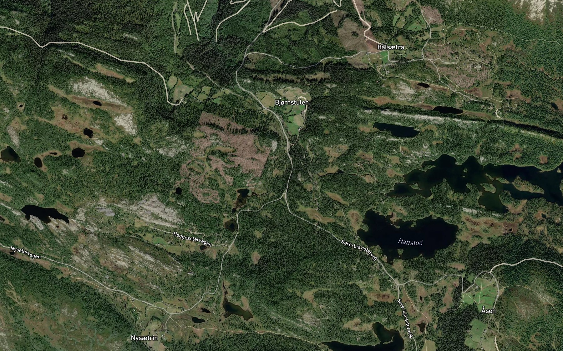 Satellite map of the Skuritjonnbekken