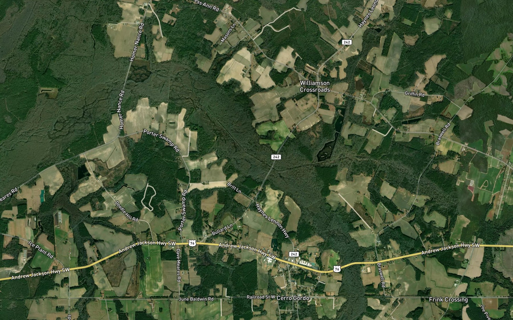 Satellite map of the Wolf Trap Branch