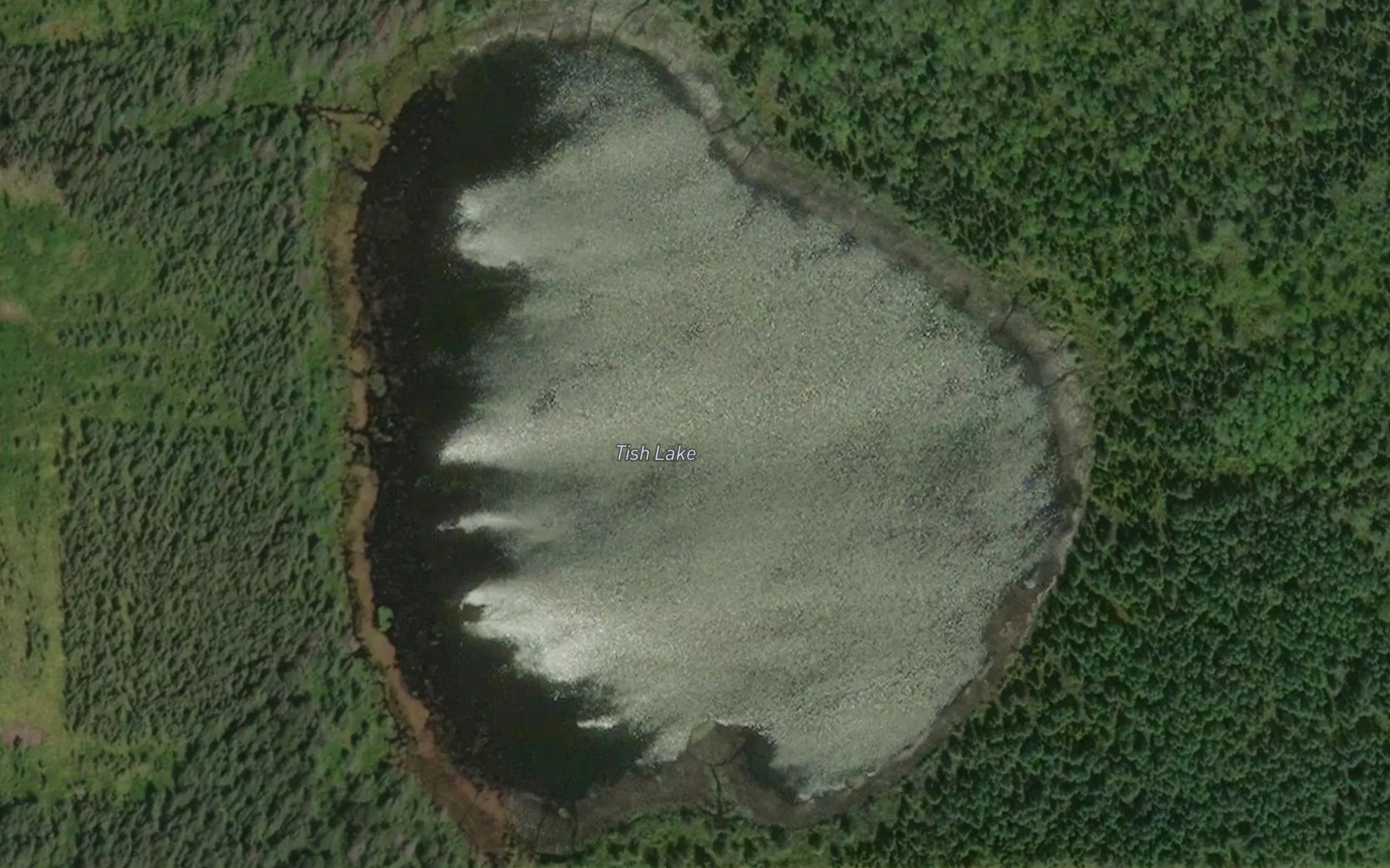 Satellite map of the Tish Lake