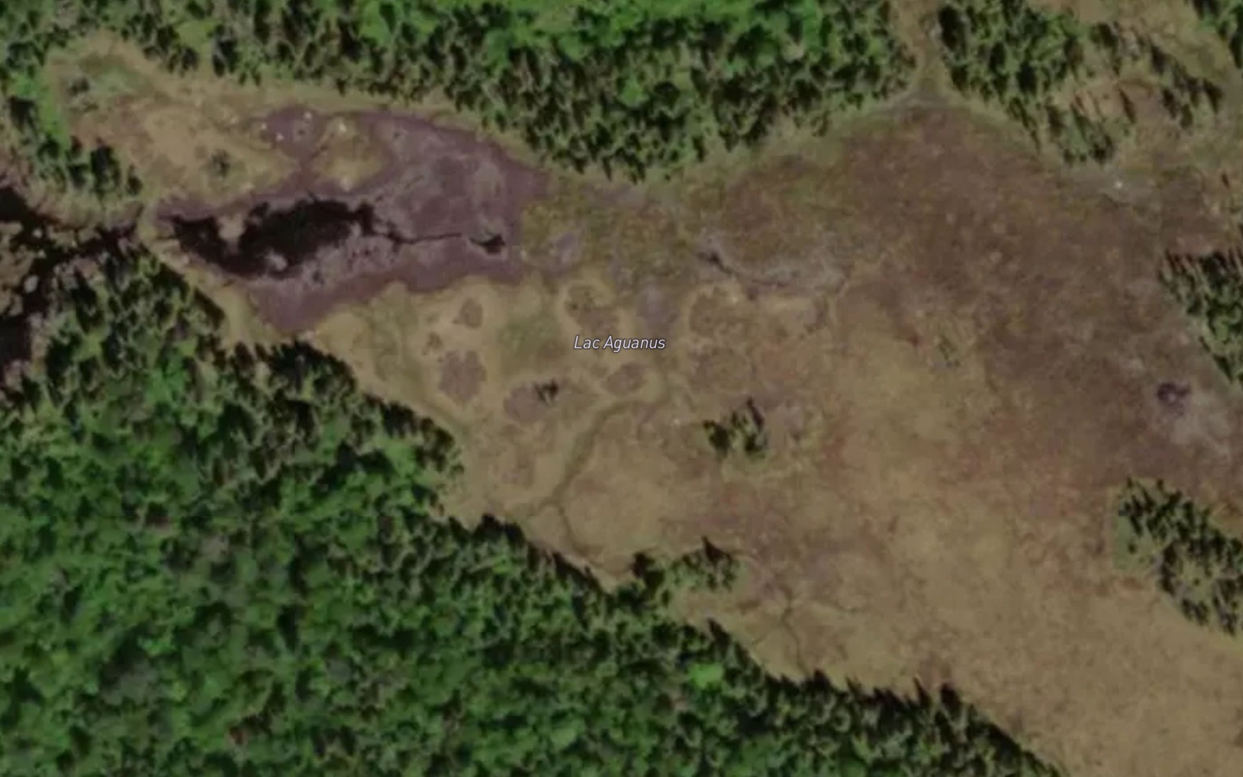 Satellite map of the Lac Aguanus
