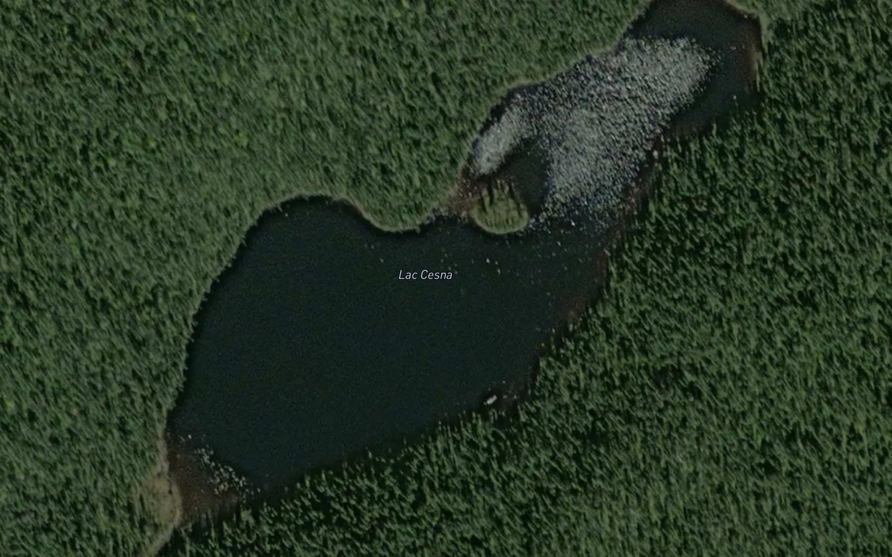 Satellite map of the Lac du Cessna