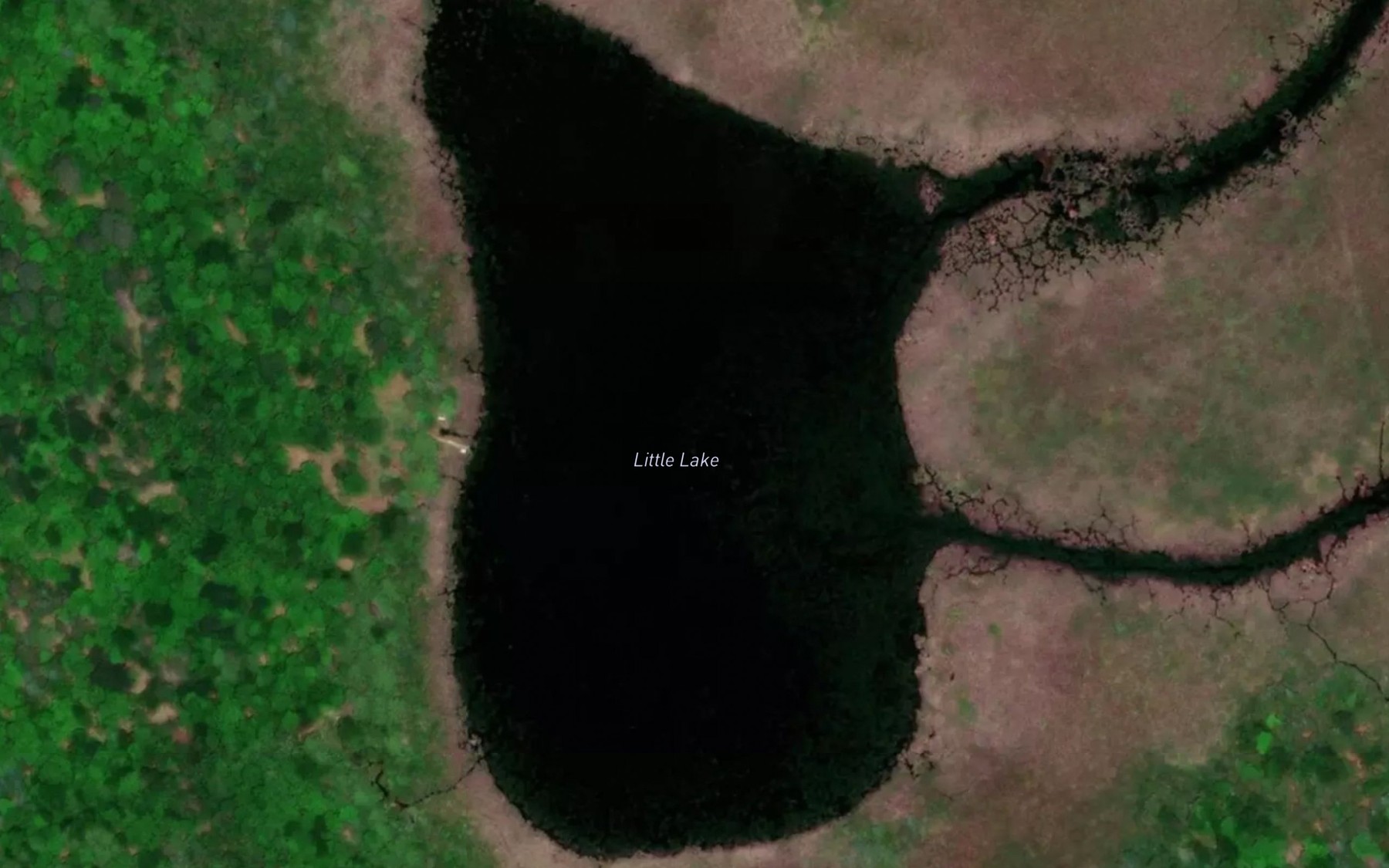 Satellite map of the Little Lake