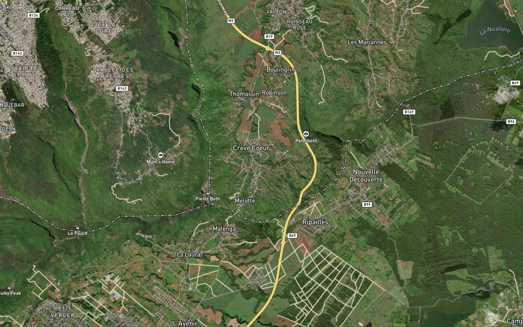 Satellite map of the Feeder Darne