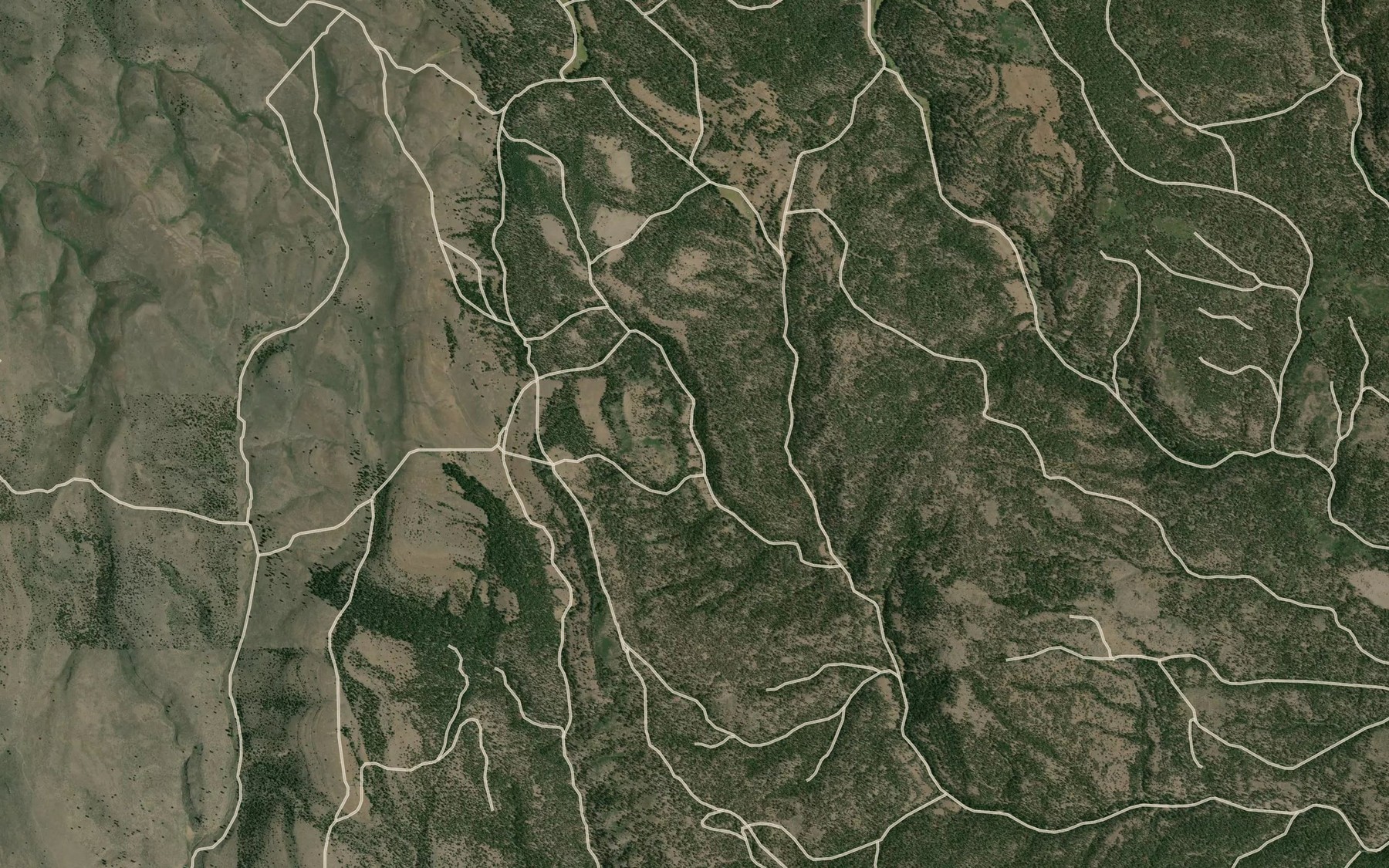 Satellite map of the Pats Reservoir