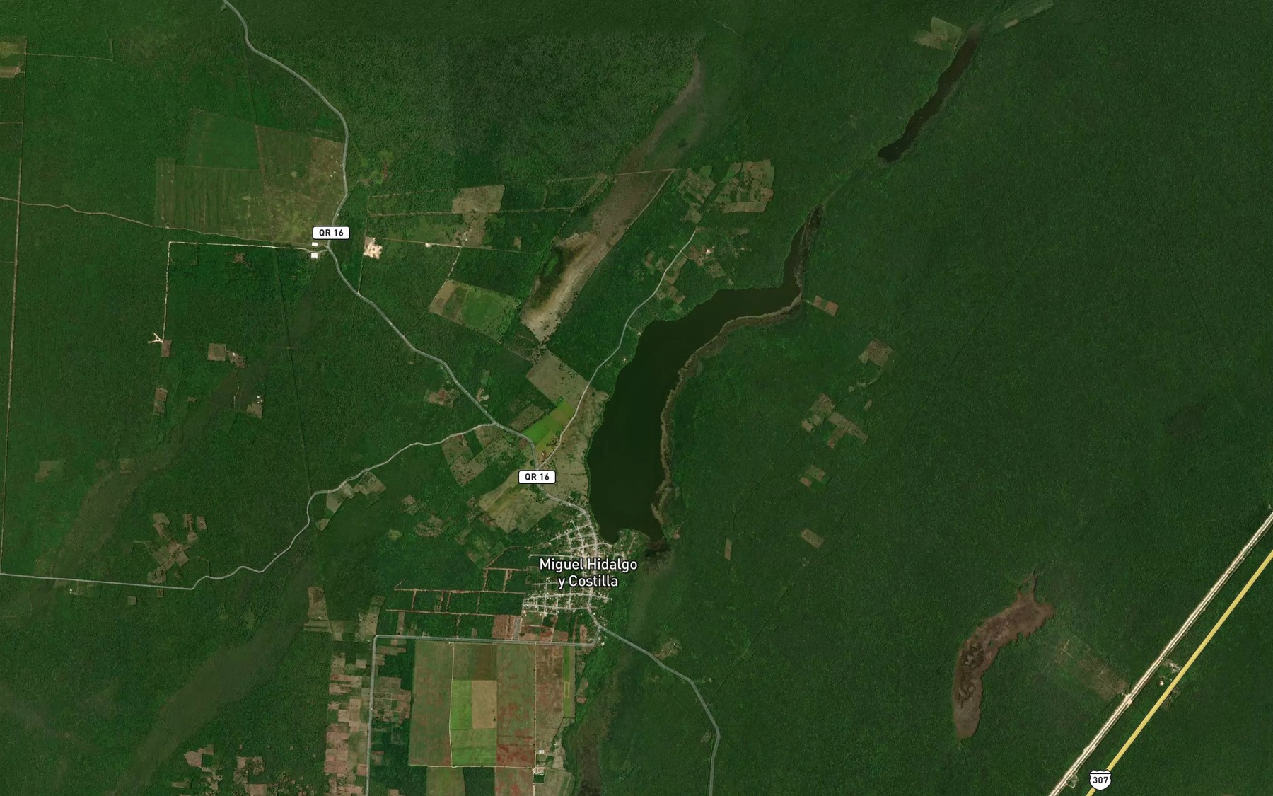 Satellite map of the Laguna San Antonio
