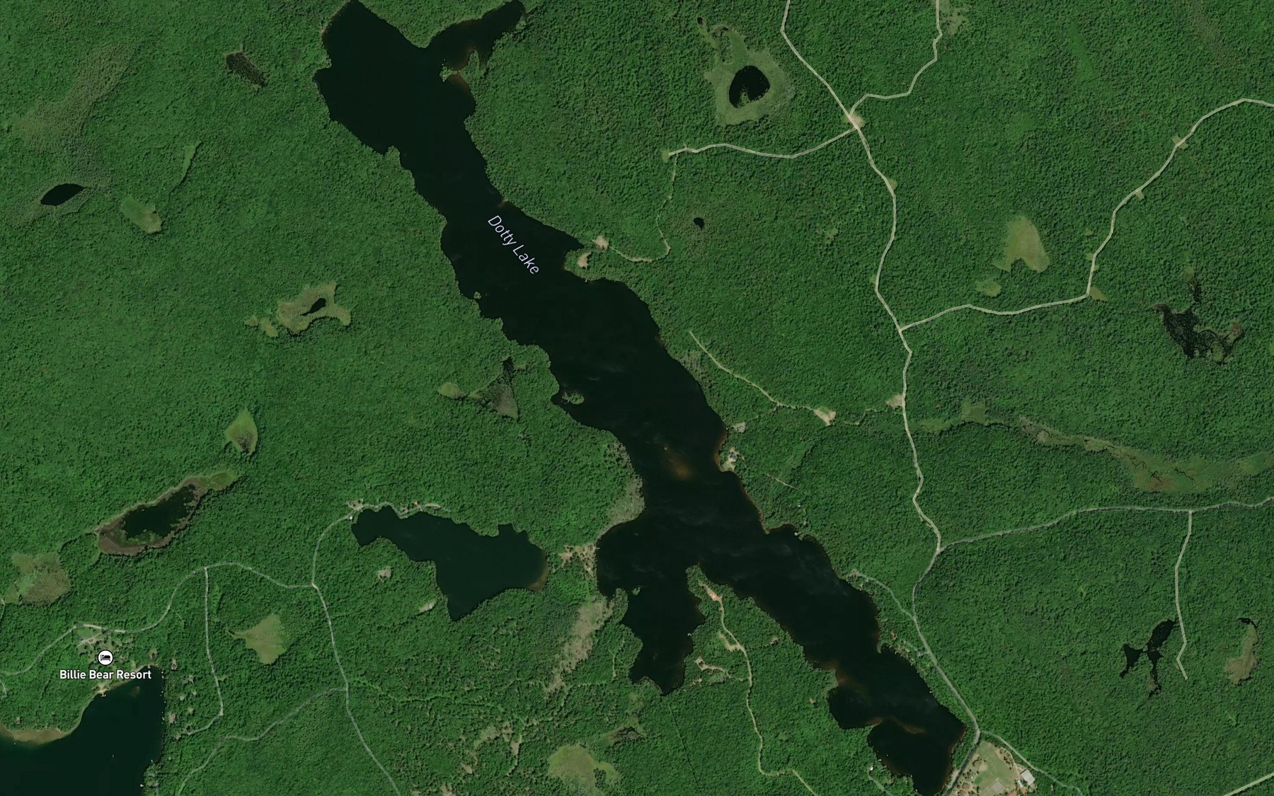 Satellite map of the Dotty Lake