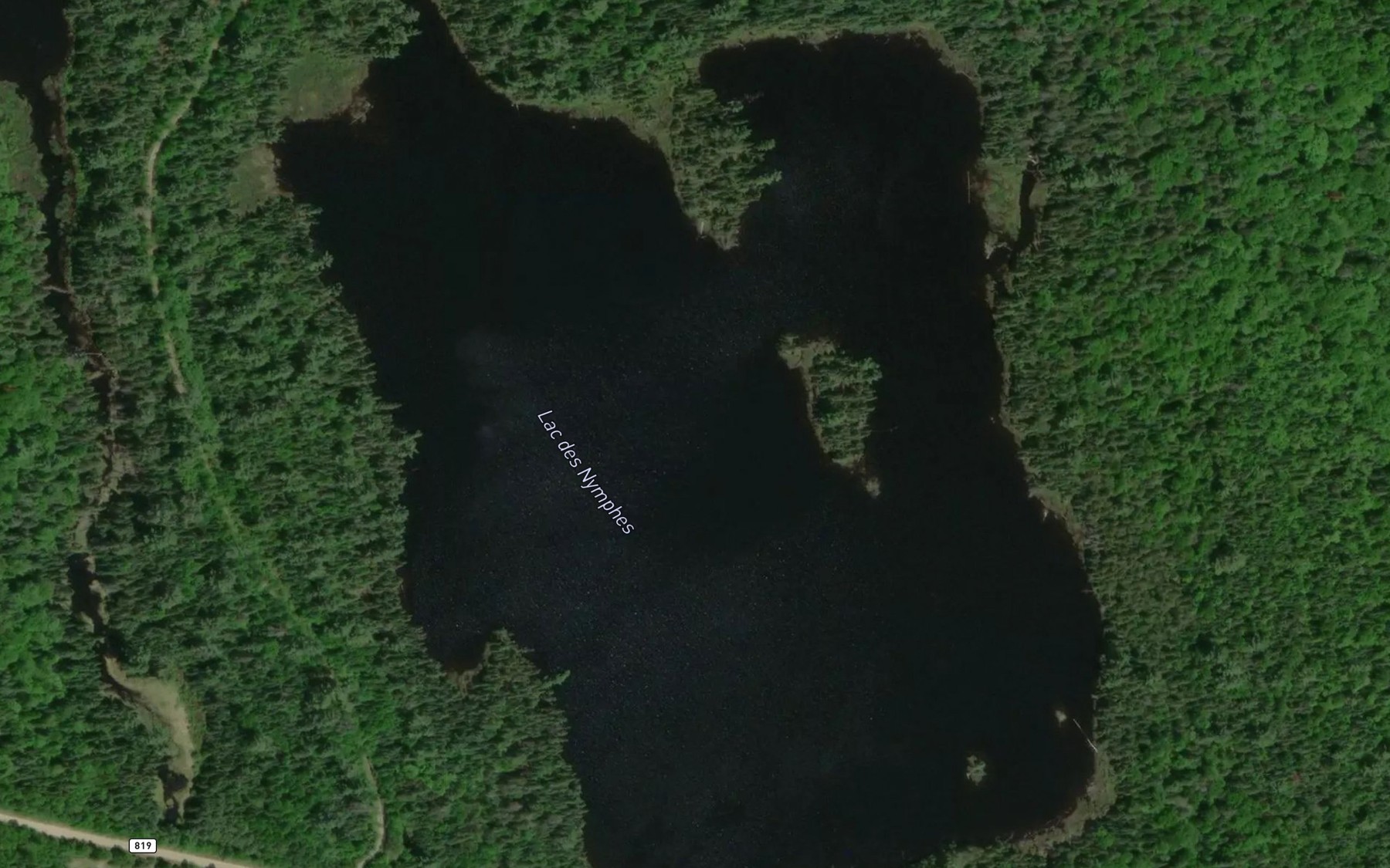Satellite map of the Lac des Nymphes