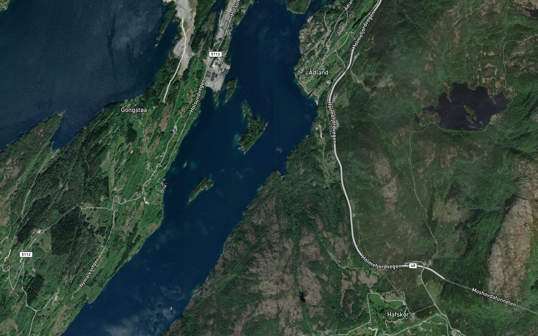 Satellite map of the Matlandsbreivika
