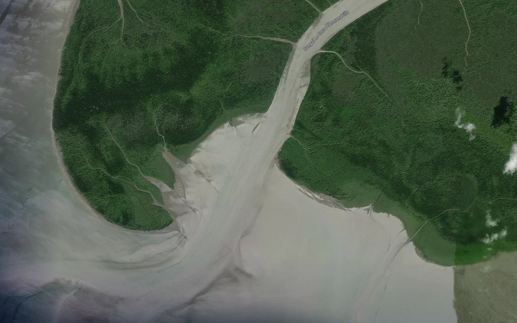 Satellite map of the Sungai Momats