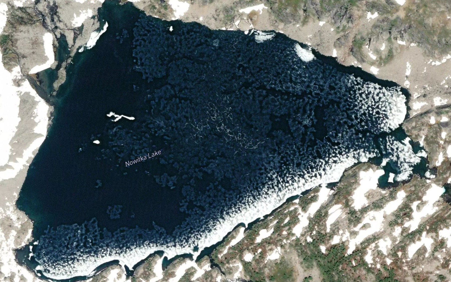 Satellite map of the Nowitka Lake