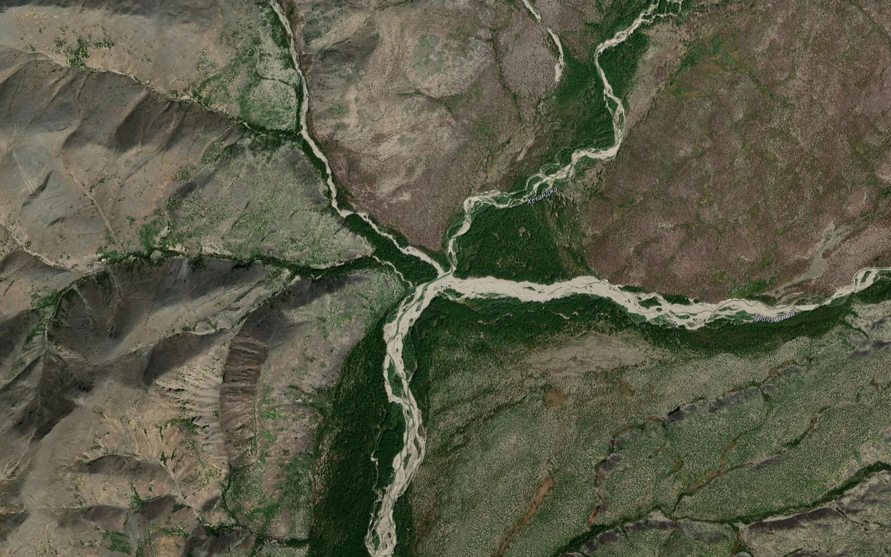 Satellite map of the Tranzitnyy