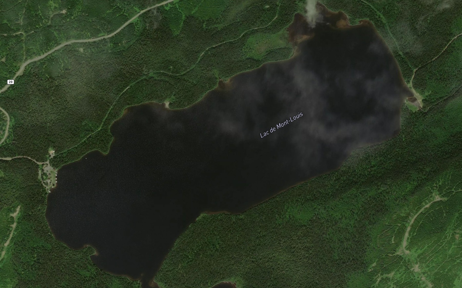 Satellite map of the Lac de Mont-Louis