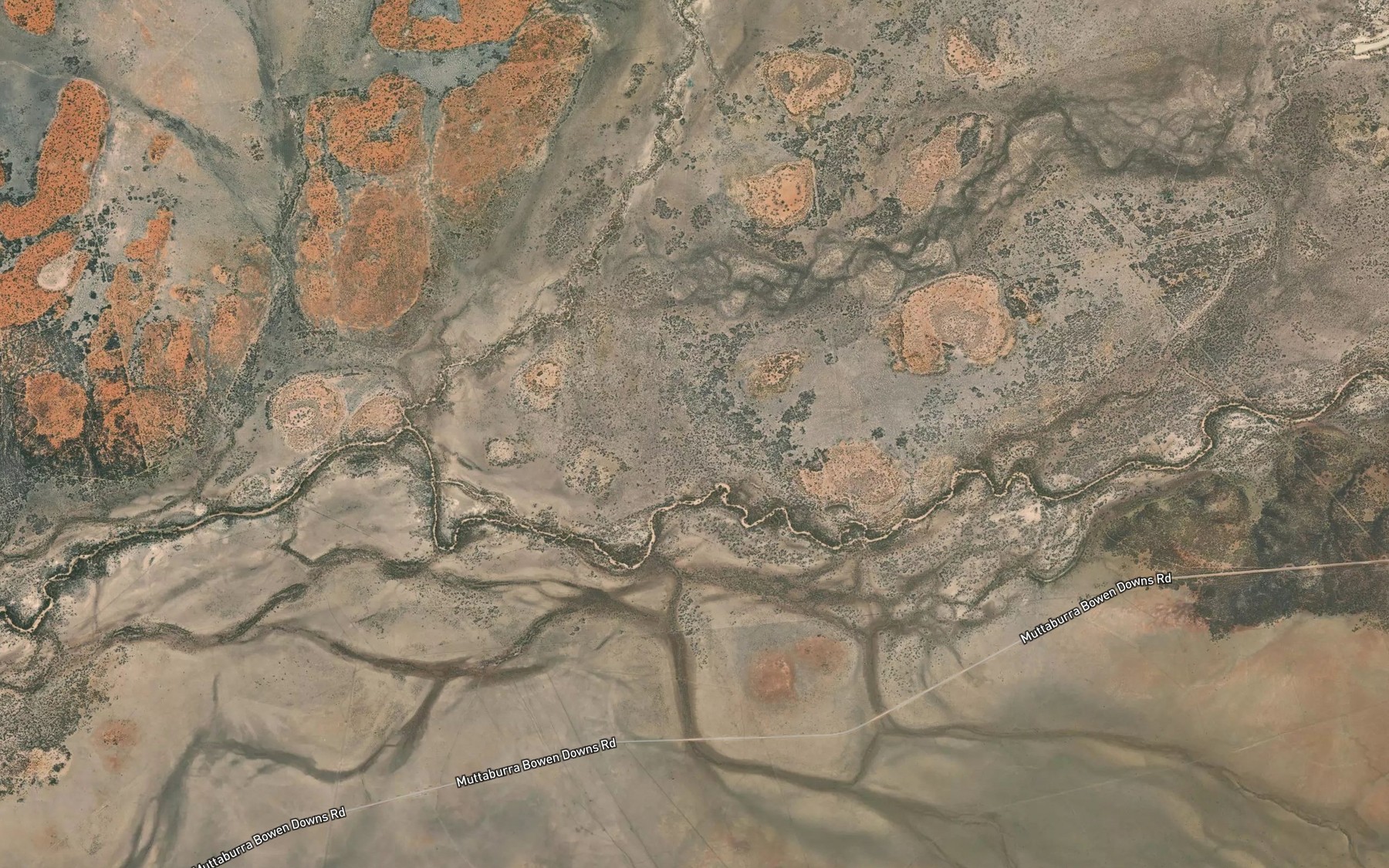 Satellite map of the Dick Creek