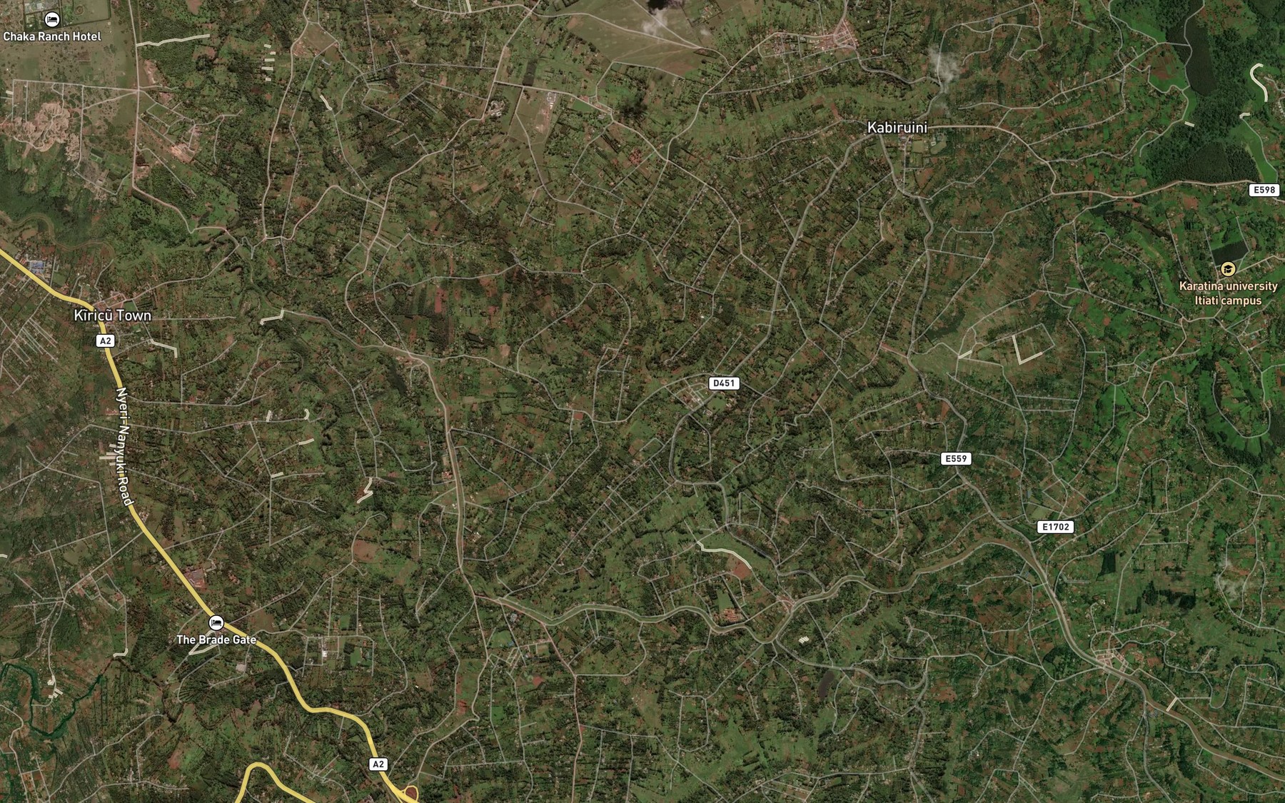 Satellite map of the Mathangaini