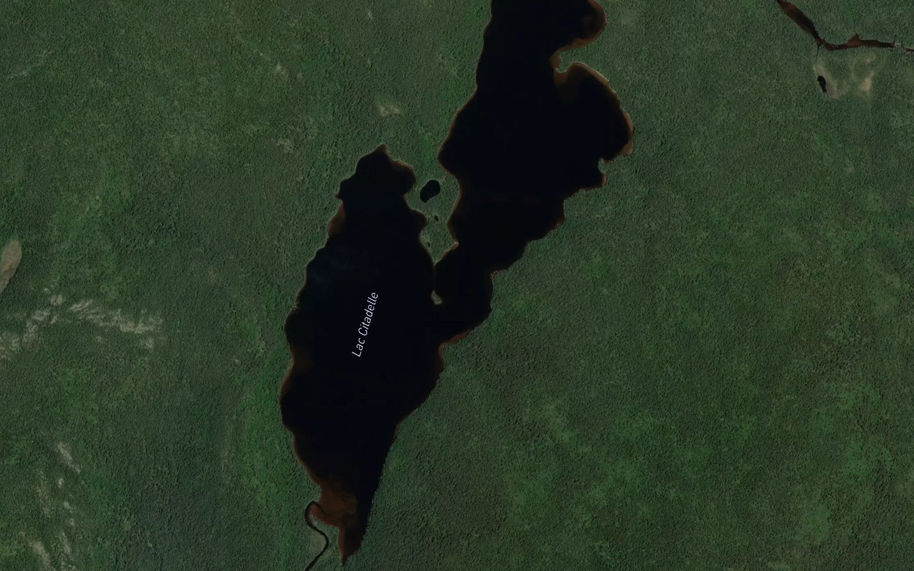 Satellite map of the Lac Citadelle