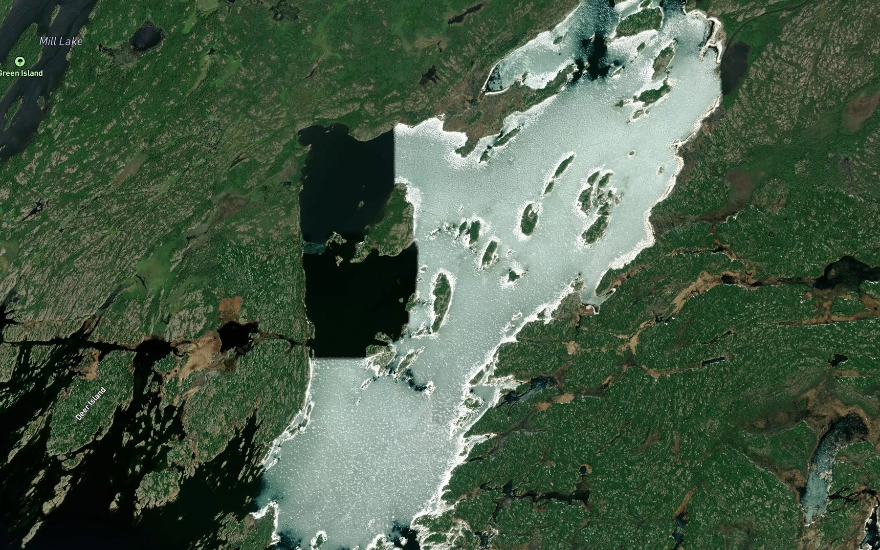 Satellite map of the Beaverstone Bay