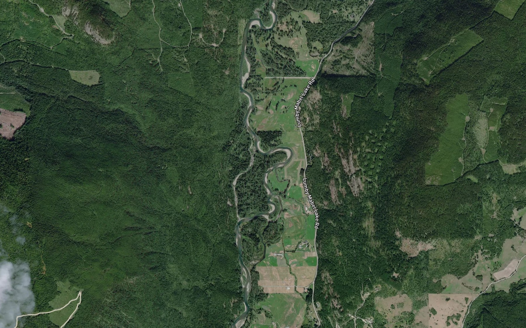 Satellite map of the Christian Creek