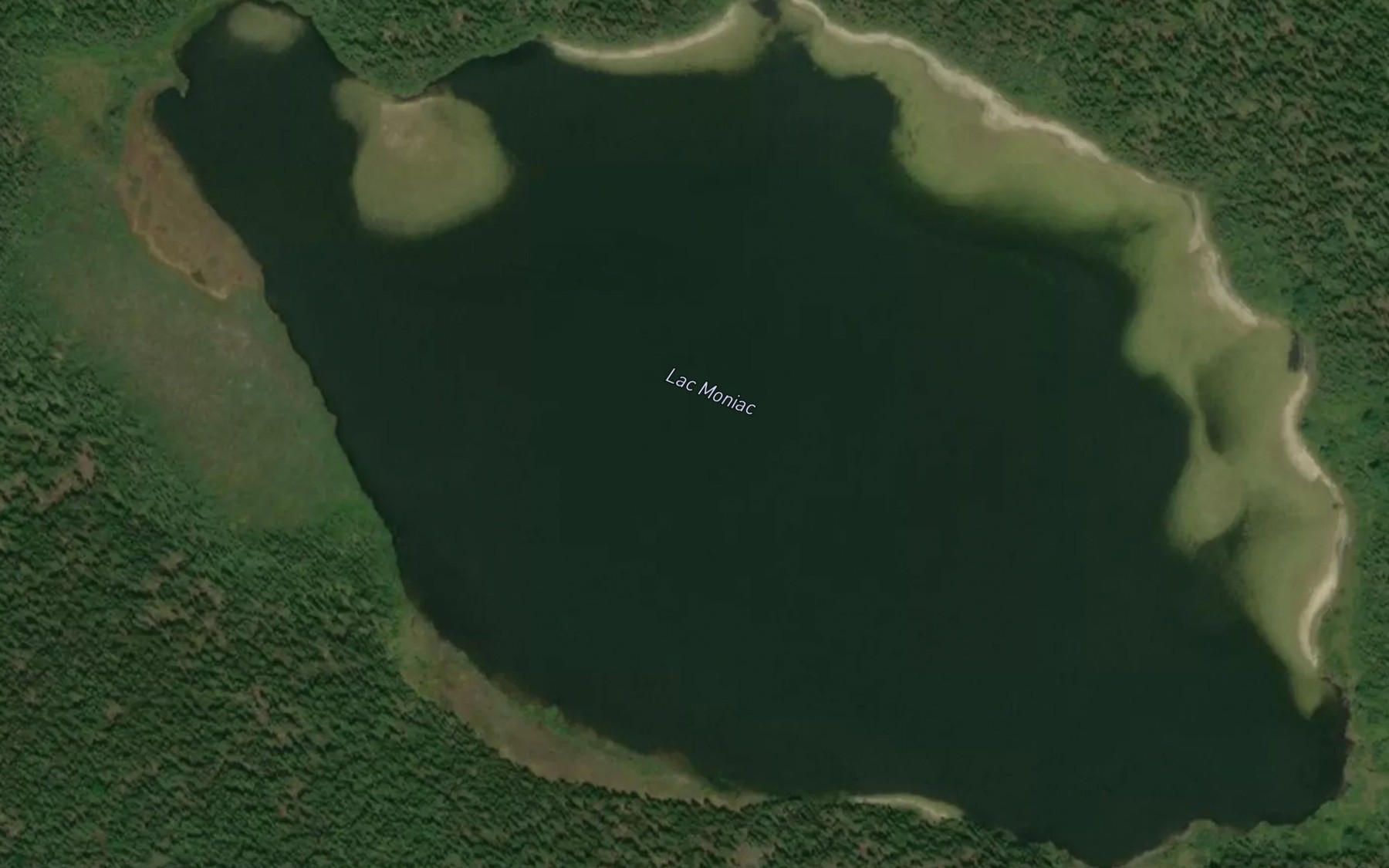 Satellite map of the Lac Moniac